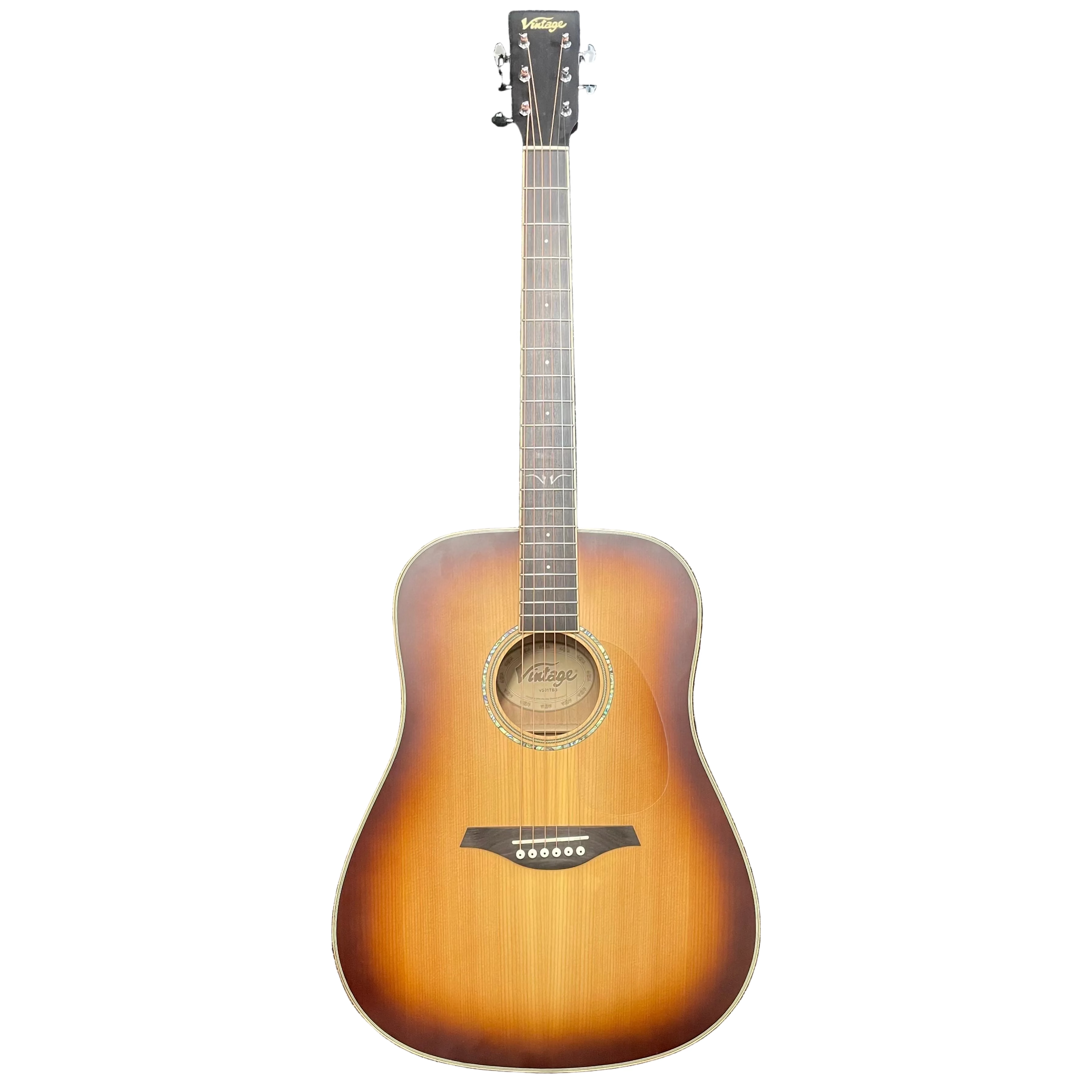 Vintage V501TSB Dreadnought Acoustic Guitar in Satin Tobacco Sunburst Pre-Owned