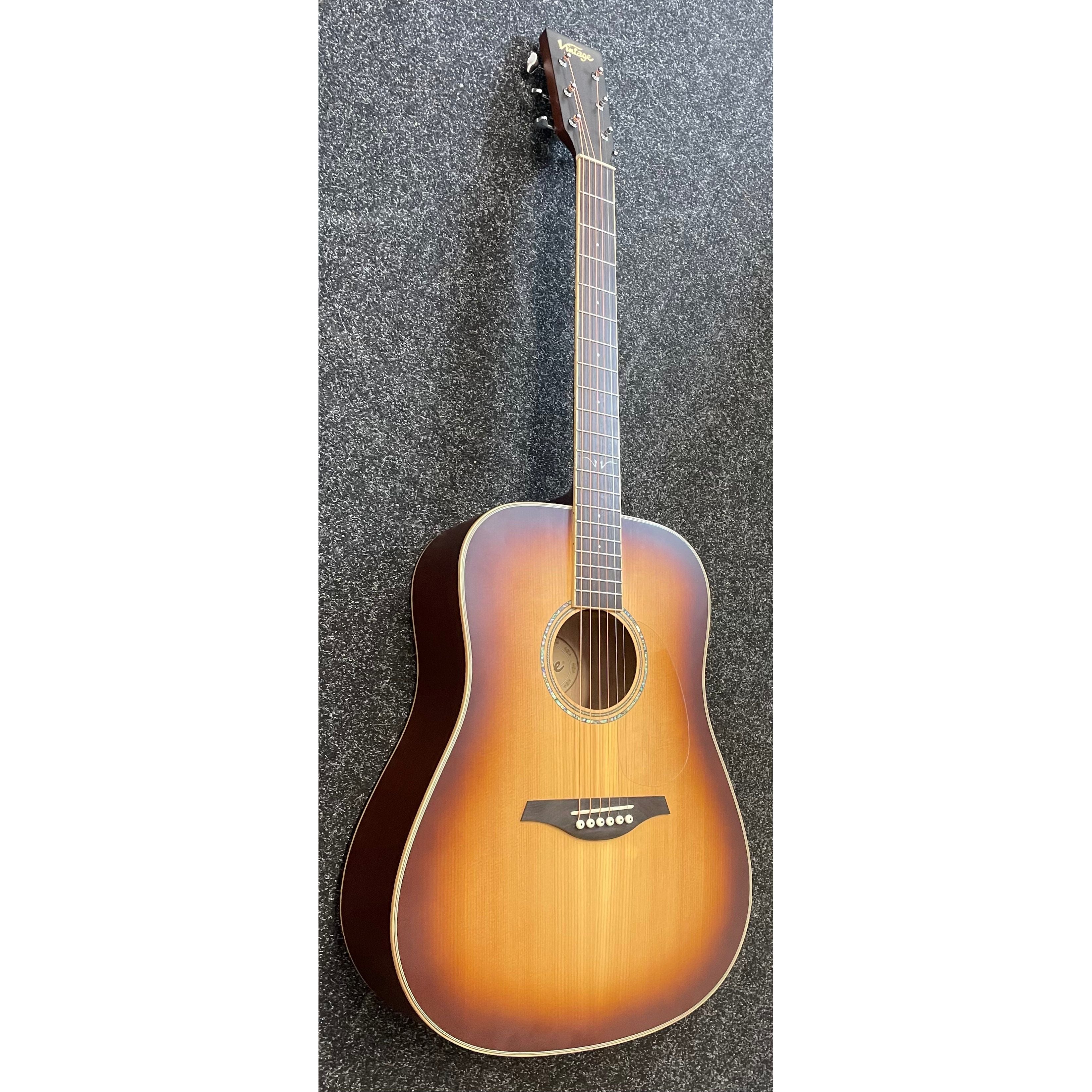 Vintage V501TSB Dreadnought Acoustic Guitar in Satin Tobacco Sunburst Pre-Owned