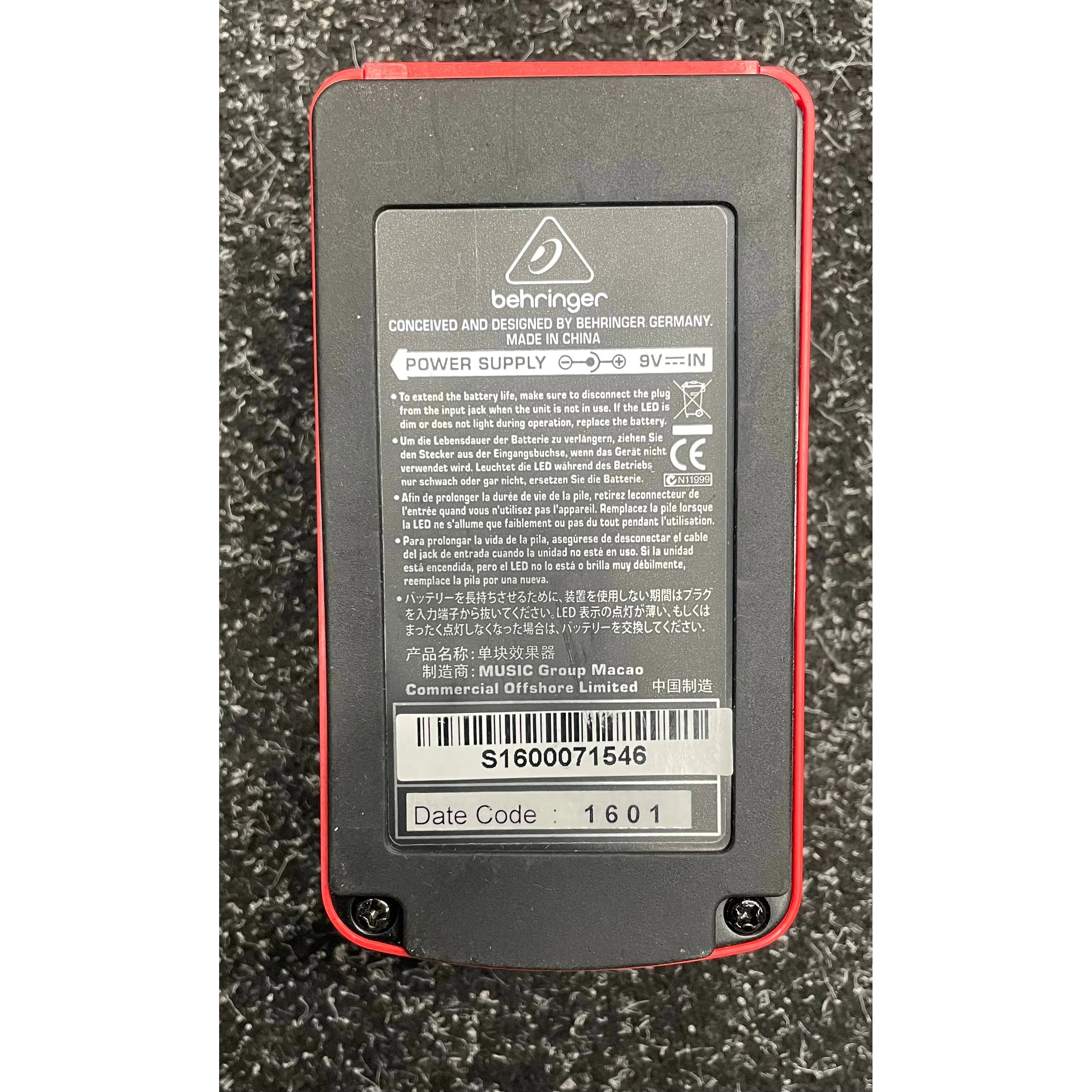 Behringer Compressor/Limiter CL9 Guitar Pedal Pre-Owned