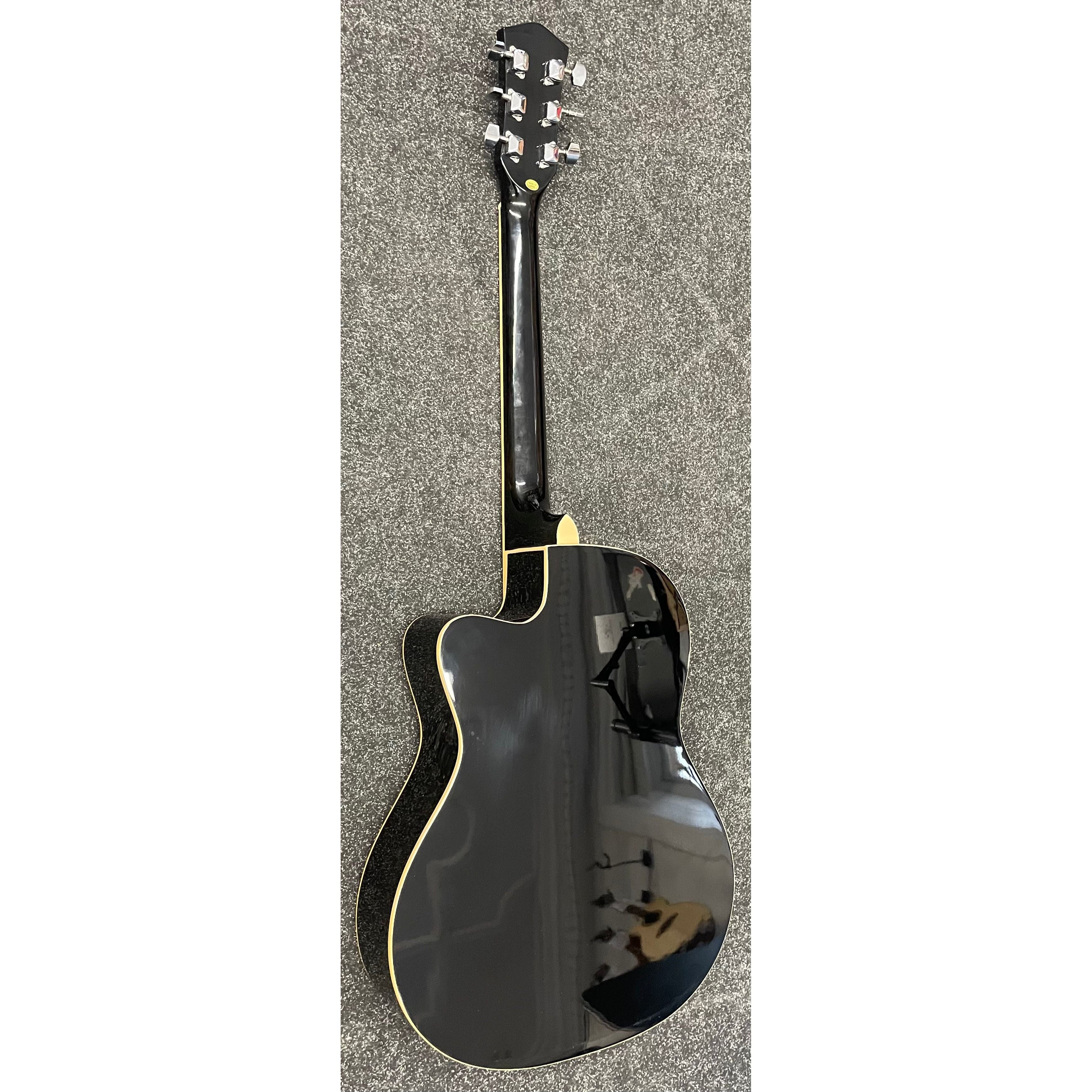 Blue Moon GR52007K Acoustic Guitar with Cutaway in Gloss Black Pre-Owned