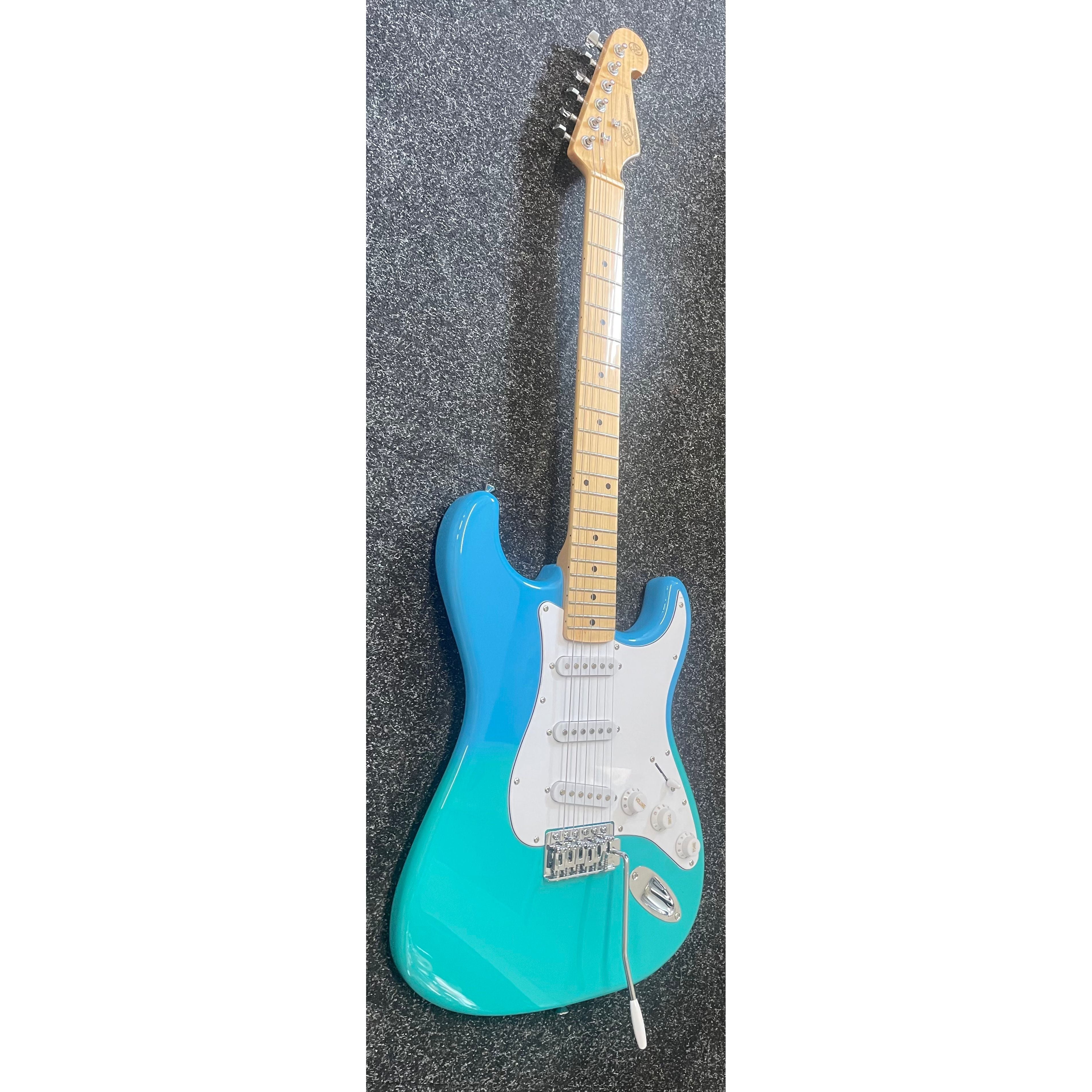 SX Strat Style Modern Series Electric Guitar in Blue Fade with Gigbag Pre-Owned
