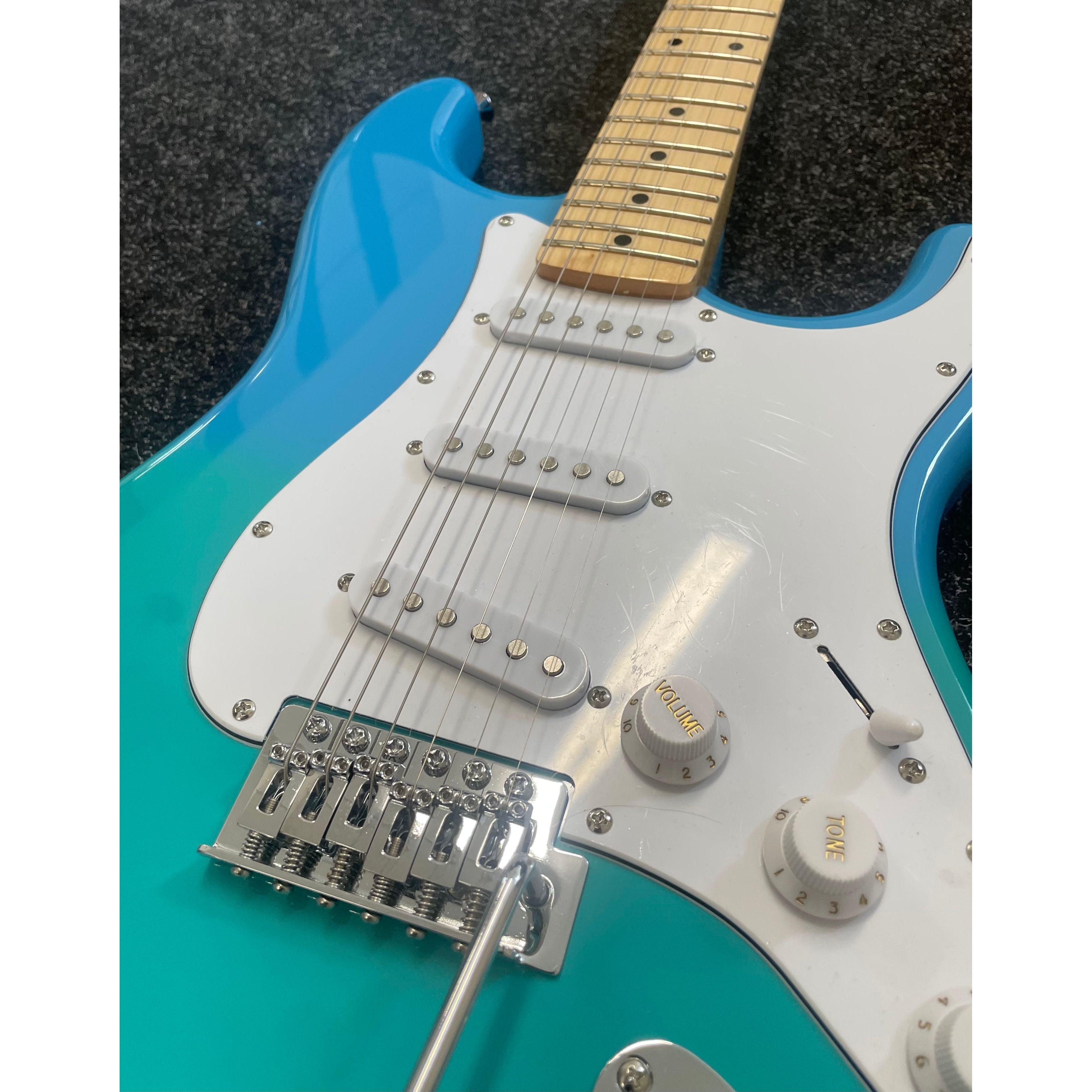 SX Strat Style Modern Series Electric Guitar in Blue Fade with Gigbag Pre-Owned
