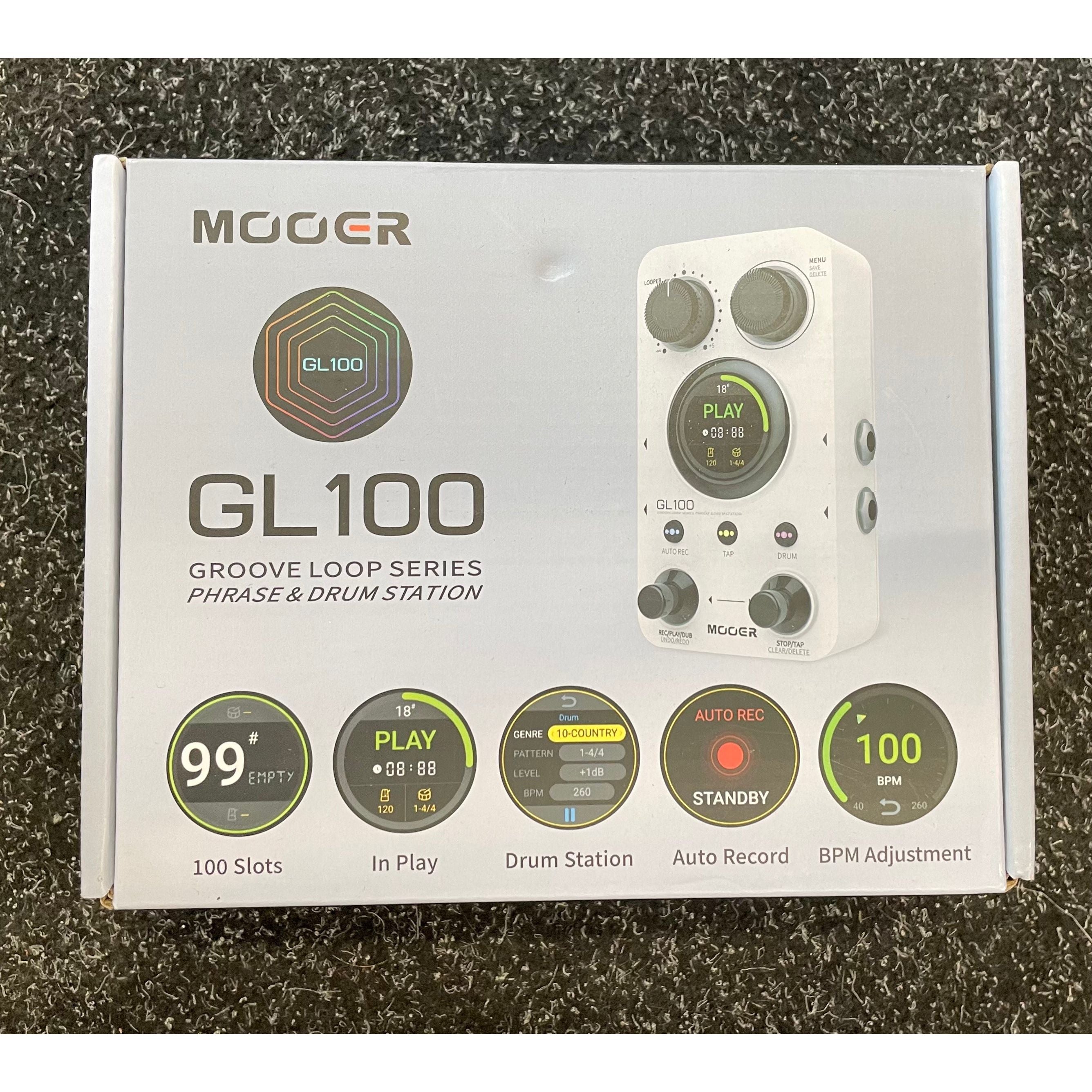 Mooer GL-100 Groove Loop Phrase and Drum Station Pedal Pre-Owned