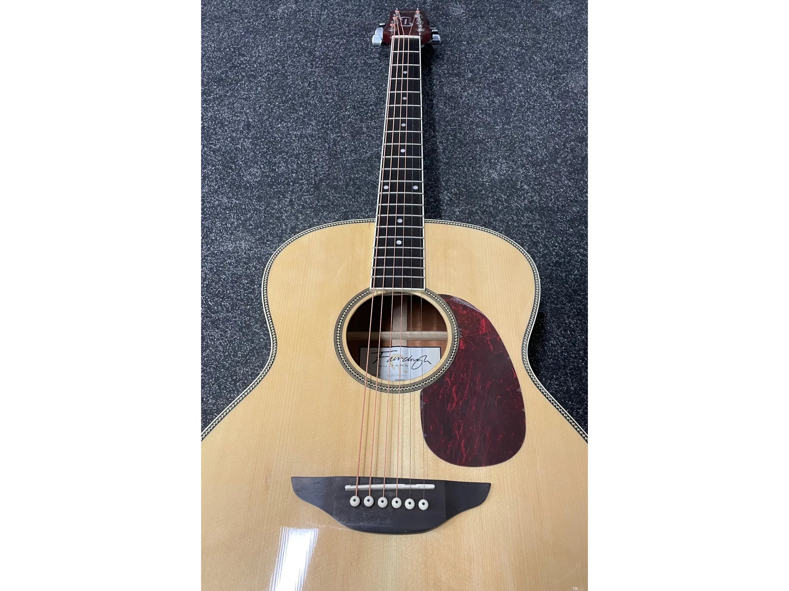 Fairclough Nightingale Acoustic Guitar with Built in Tuner in Natural Pre-Owned