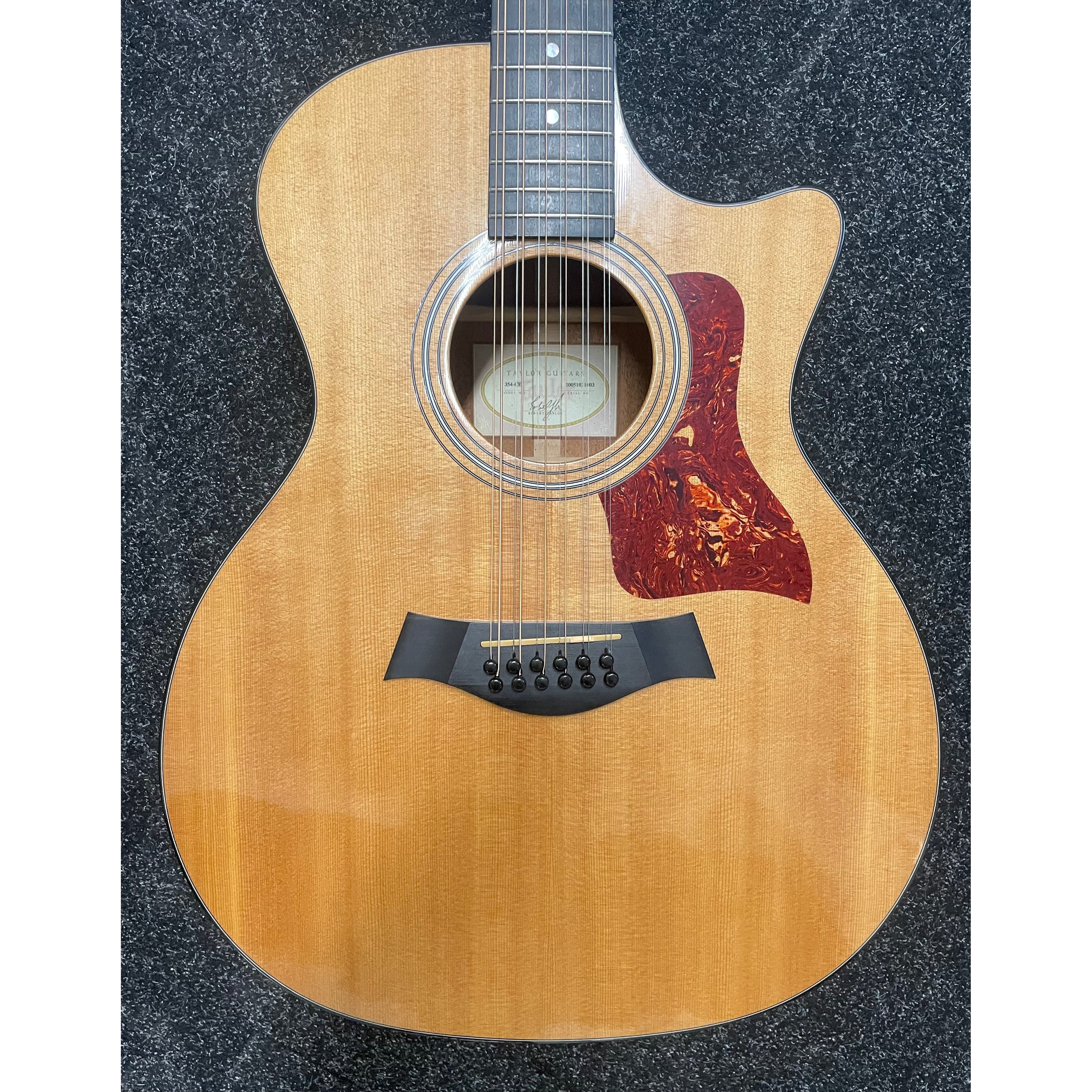 Taylor 354CE Grand Auditorium Venetian Cutaway 12-String Electro Acoustic Guitar in Natural Pre-Owned