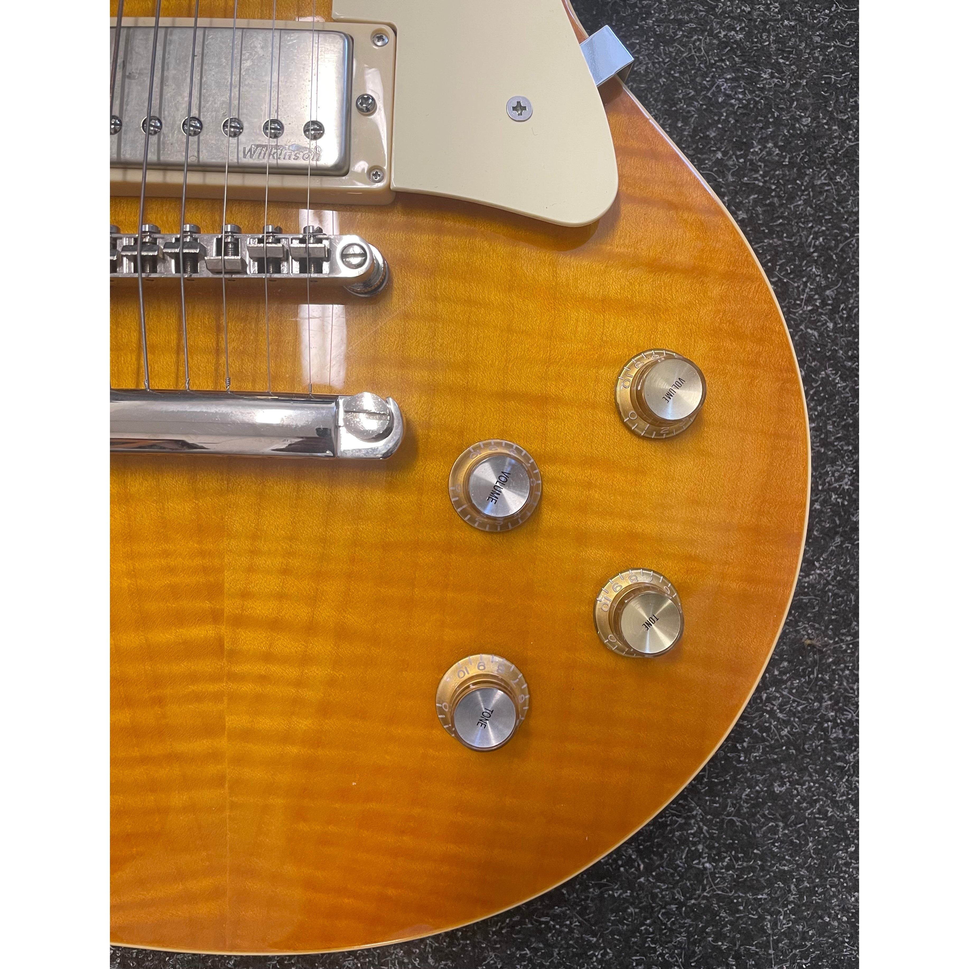 Vintage Lemon Drop PGM 100 ReIssued LP Style Electric Guitar with Hardcase Pre-Owned