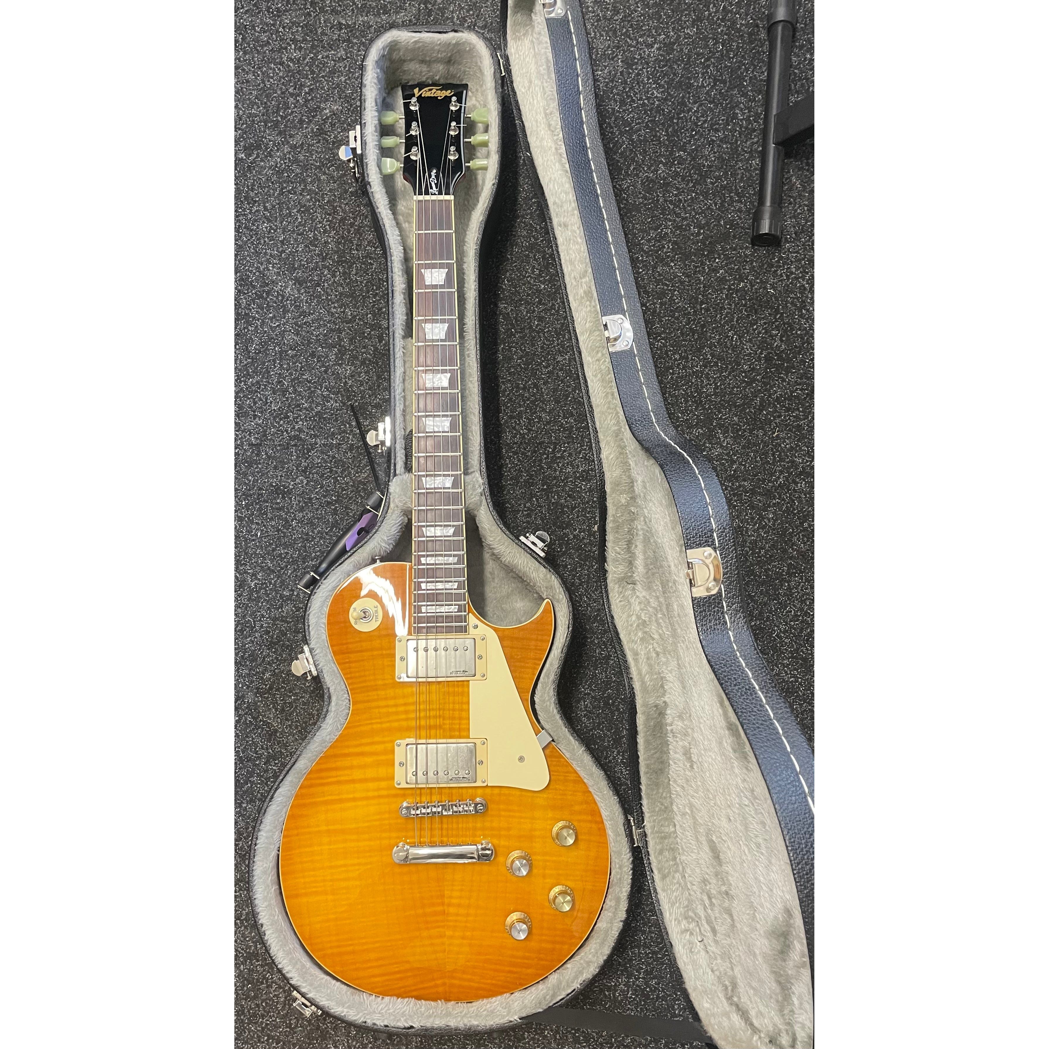 Vintage Lemon Drop PGM 100 ReIssued LP Style Electric Guitar with Hardcase Pre-Owned