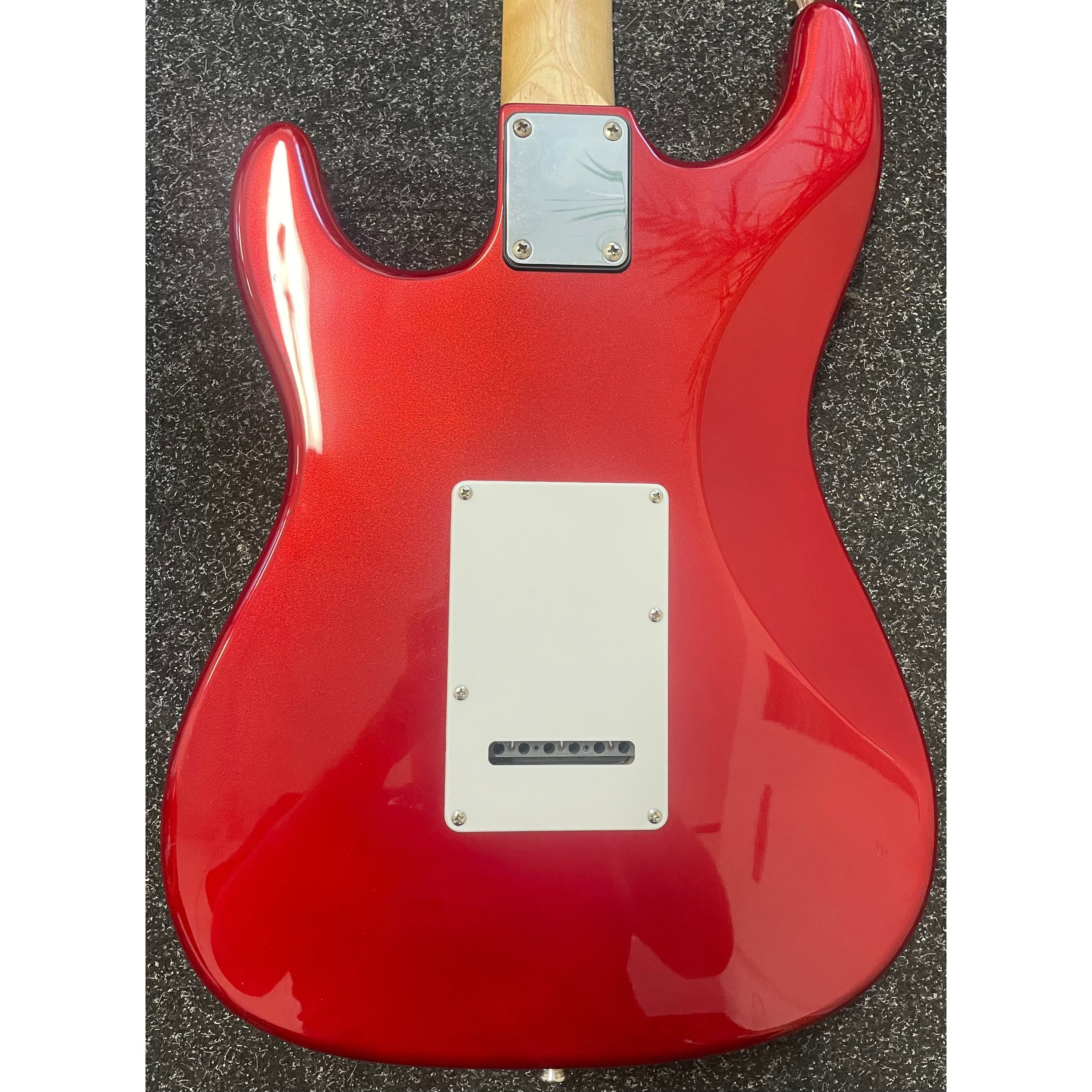 Aria STG Series S-Style Electric Guitar in Candy Apple Red with Gigbag Pre-Owned