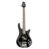 Gear4Music Chicago Short Scale 3/4 PJ Bass Guitar in Gloss Black Pre-Owned