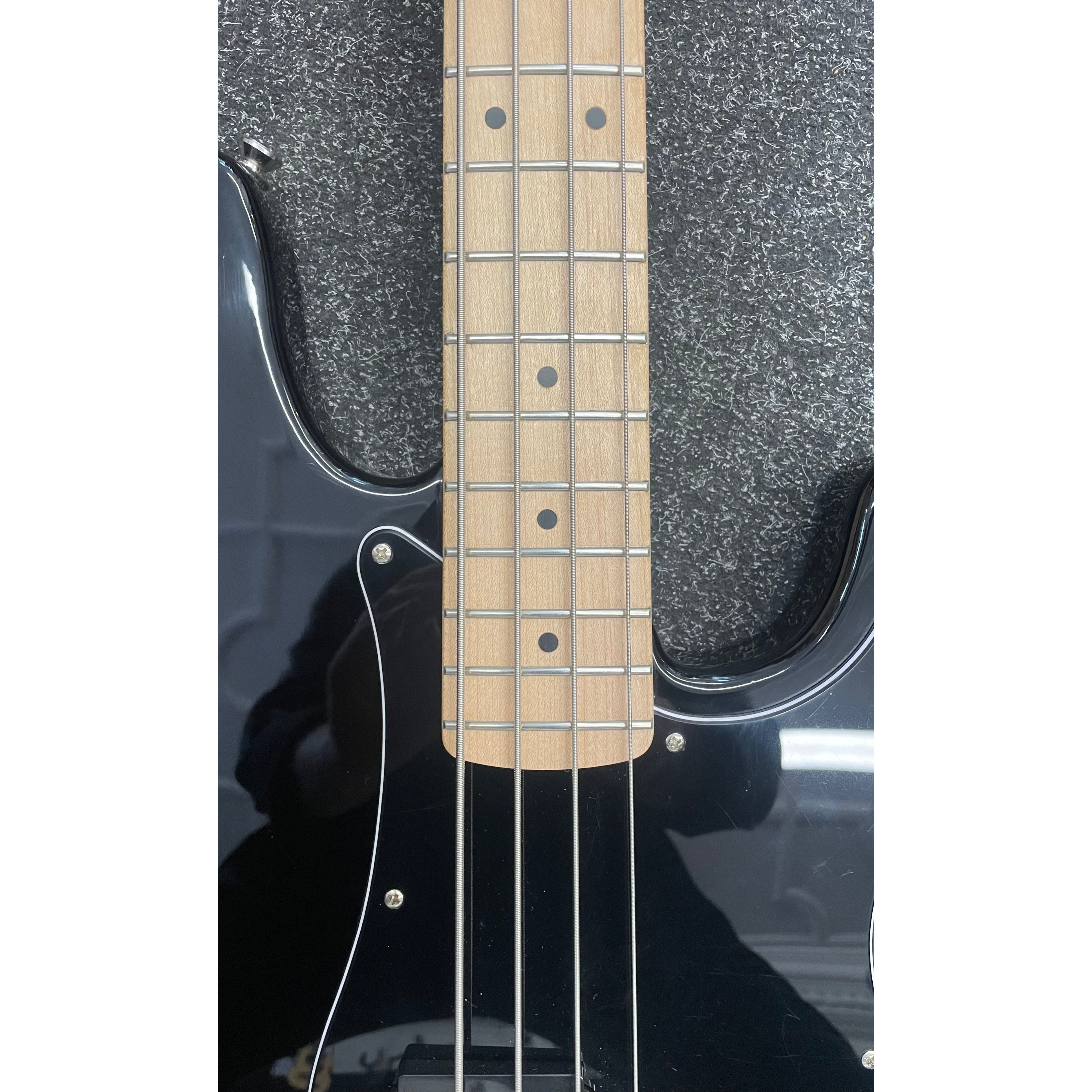 Squier Affinity Series Precision Bass Guitar with PJ Pickup Configuration in Gloss Black Pre-Owned