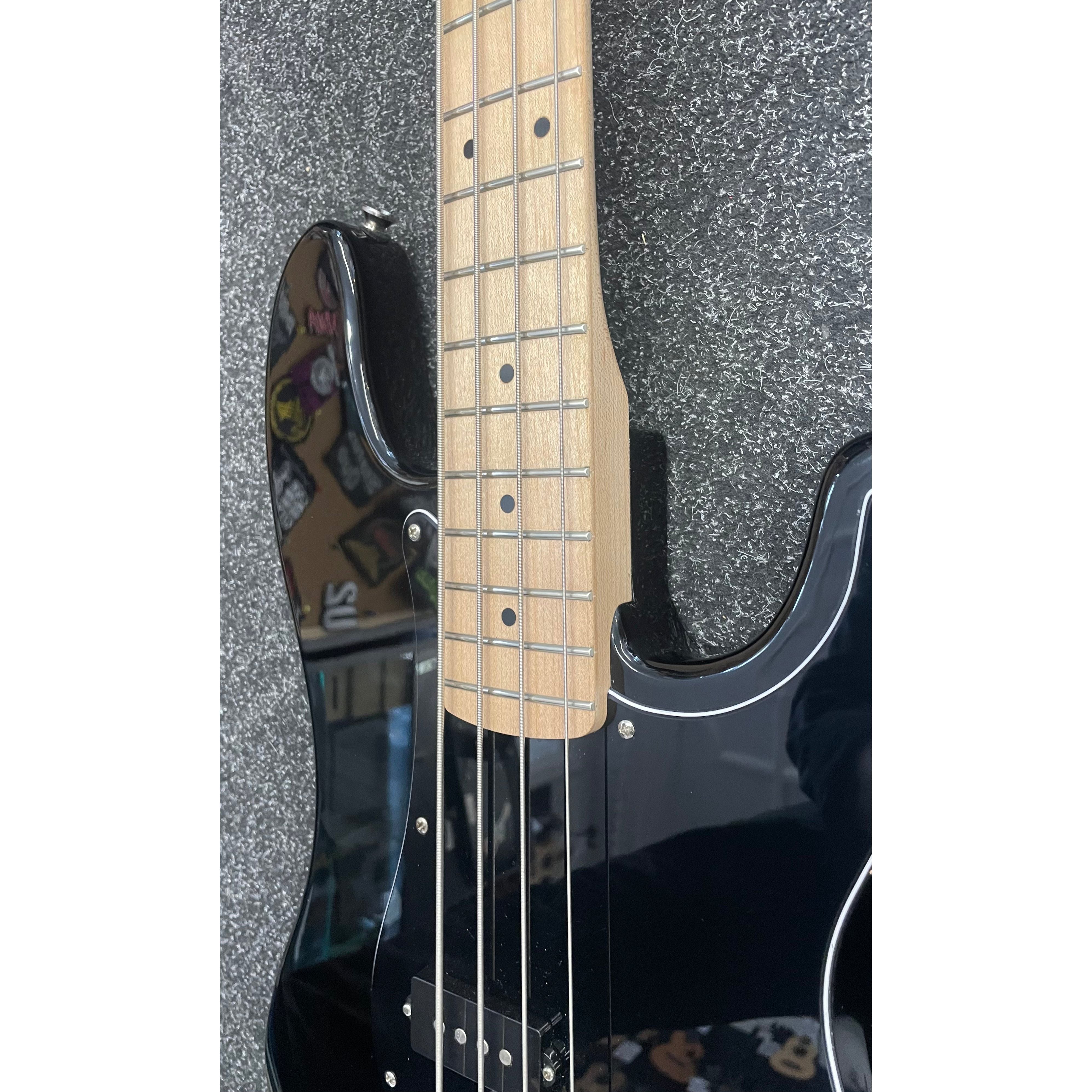 Squier Affinity Series Precision Bass Guitar with PJ Pickup Configuration in Gloss Black Pre-Owned