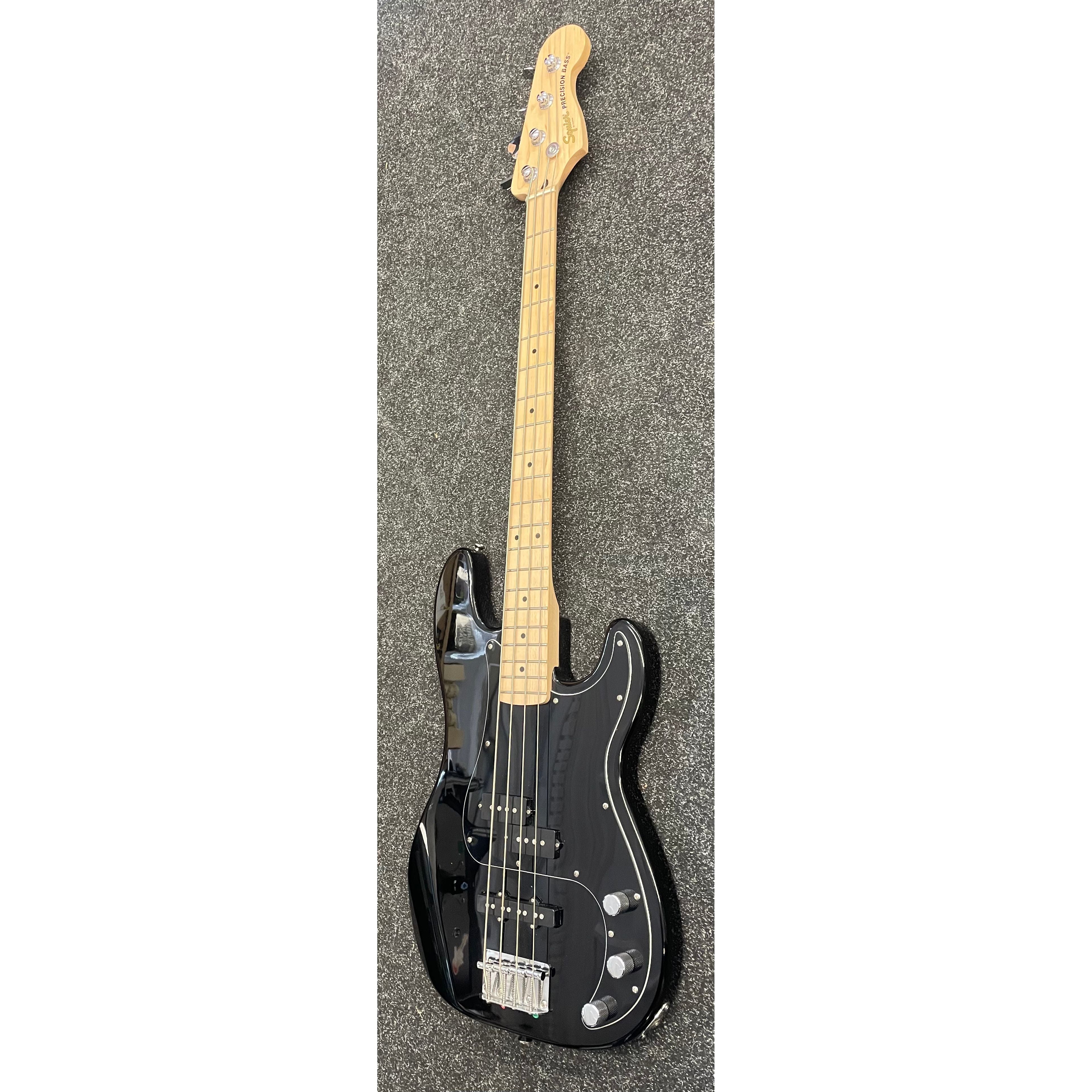 Squier Affinity Series Precision Bass Guitar with PJ Pickup Configuration in Gloss Black Pre-Owned