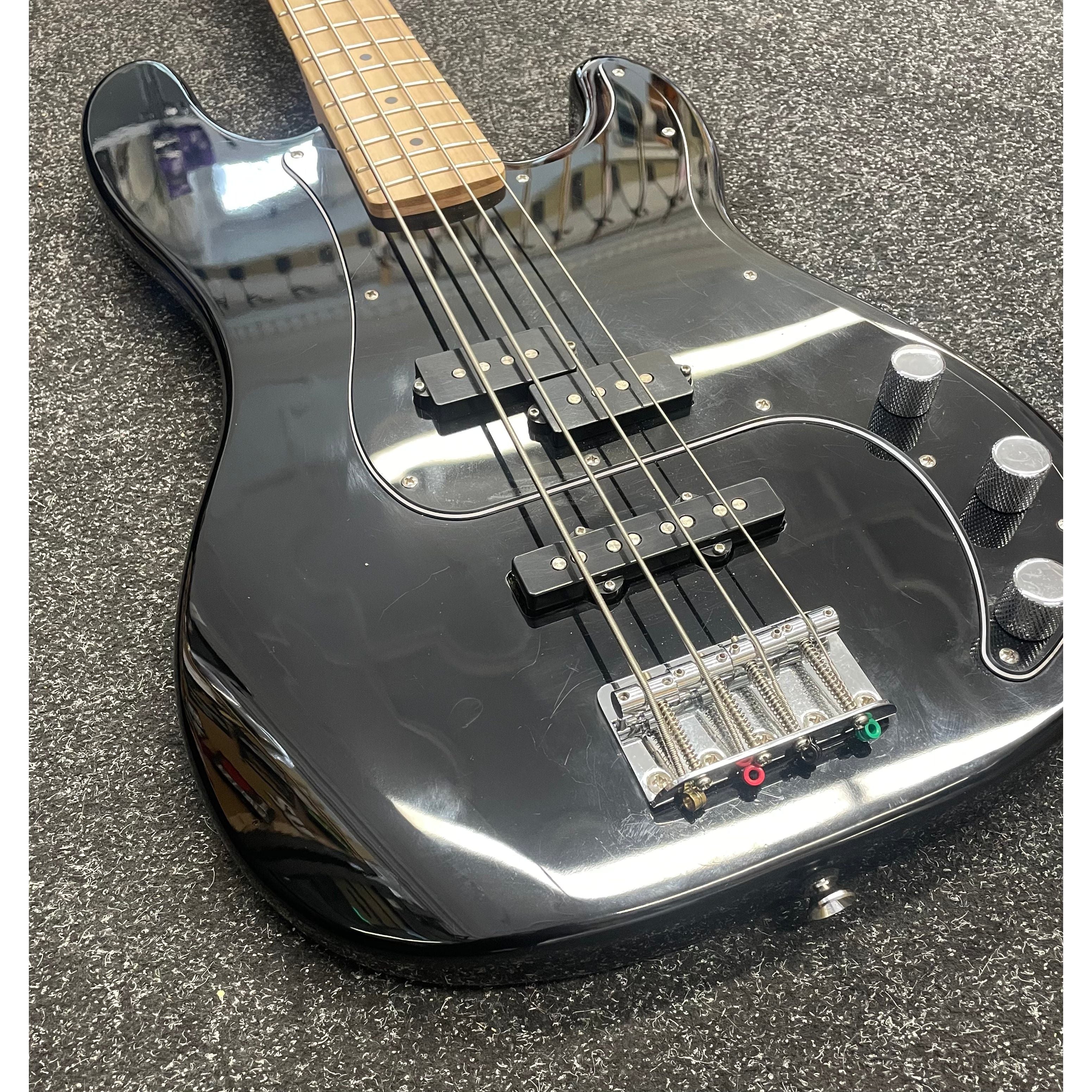 Squier Affinity Series Precision Bass Guitar with PJ Pickup Configuration in Gloss Black Pre-Owned