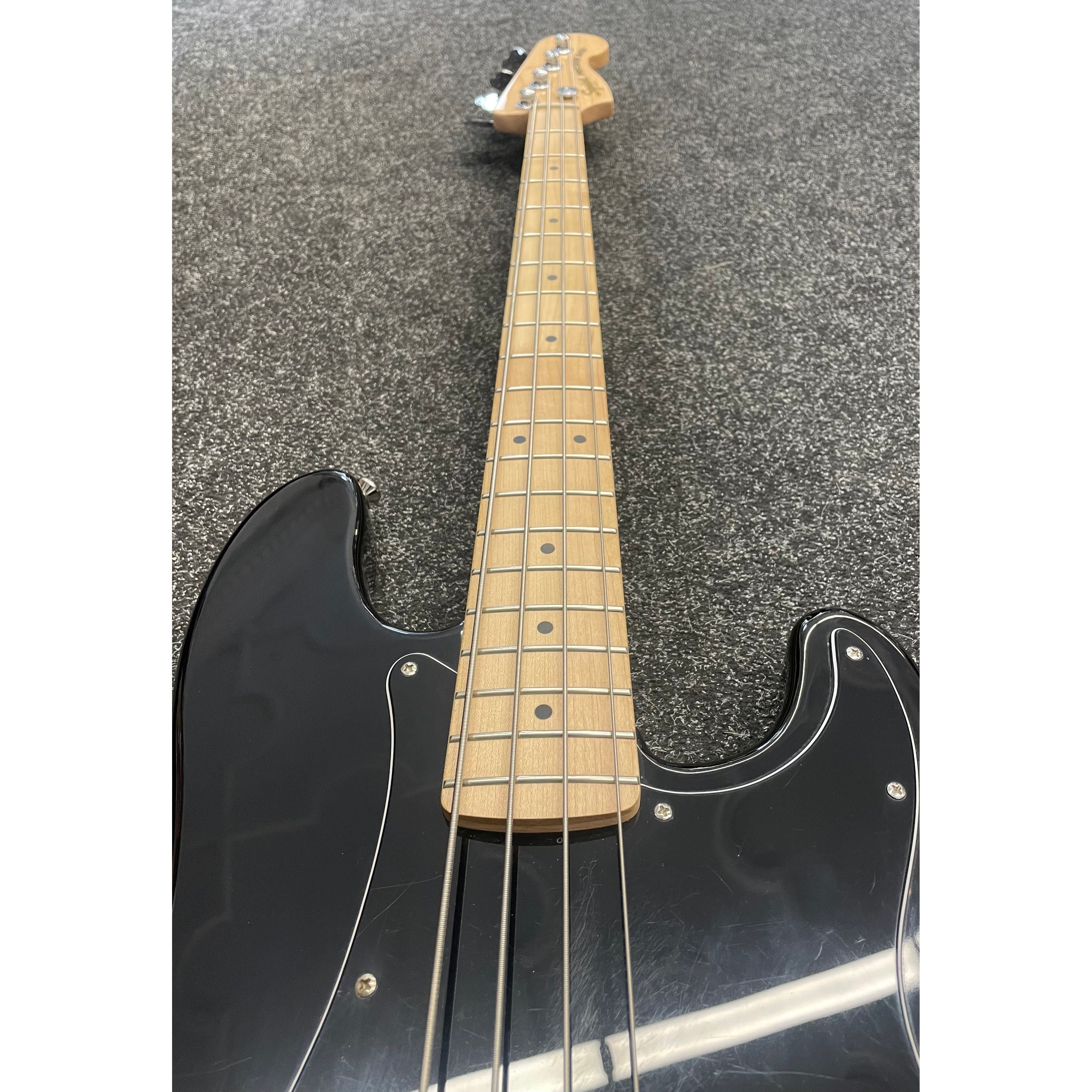 Squier Affinity Series Precision Bass Guitar with PJ Pickup Configuration in Gloss Black Pre-Owned