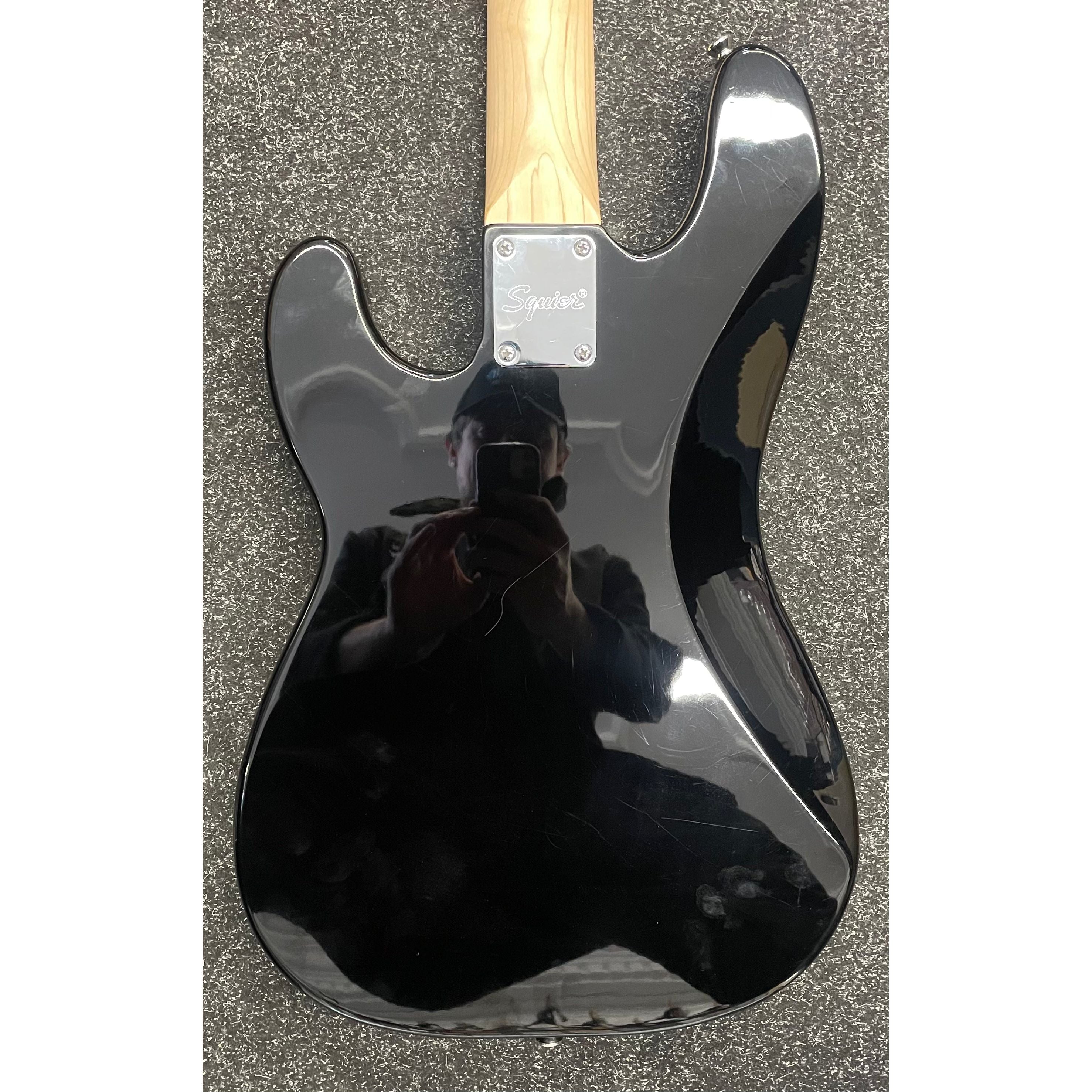 Squier Affinity Series Precision Bass Guitar with PJ Pickup Configuration in Gloss Black Pre-Owned