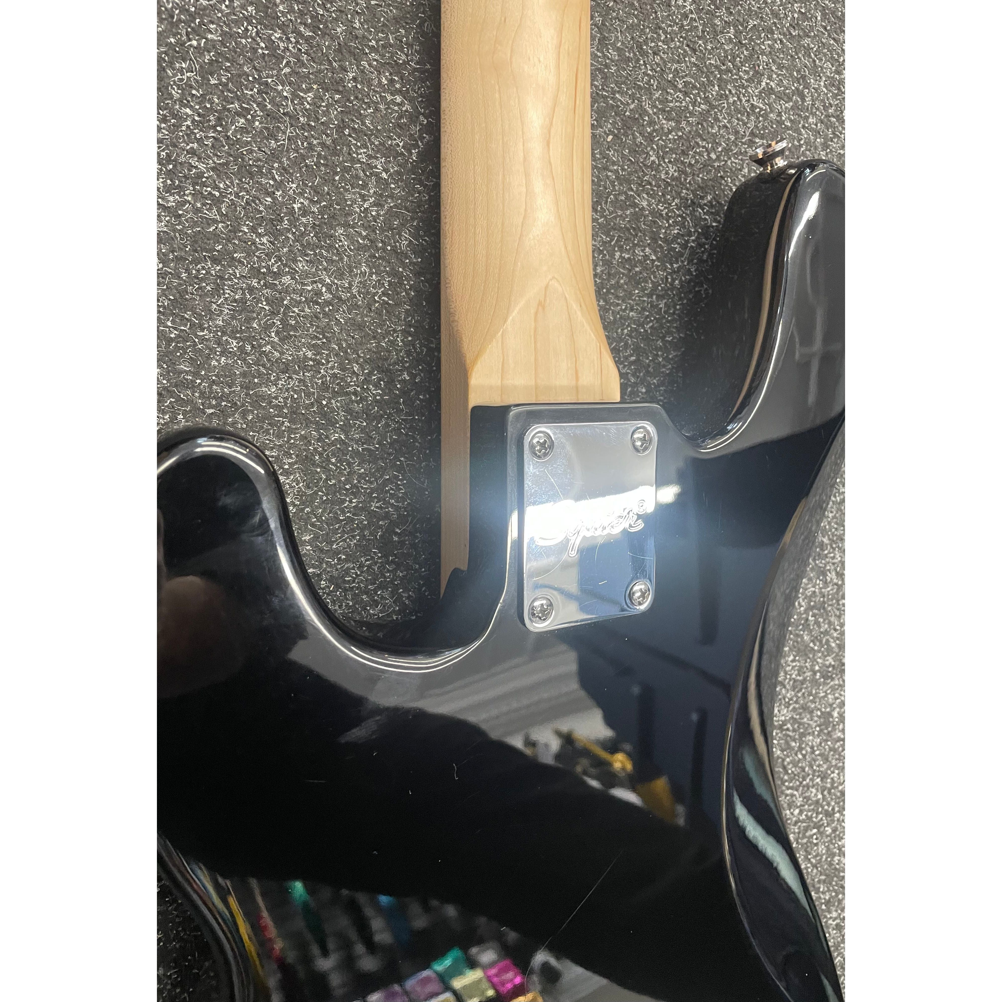 Squier Affinity Series Precision Bass Guitar with PJ Pickup Configuration in Gloss Black Pre-Owned
