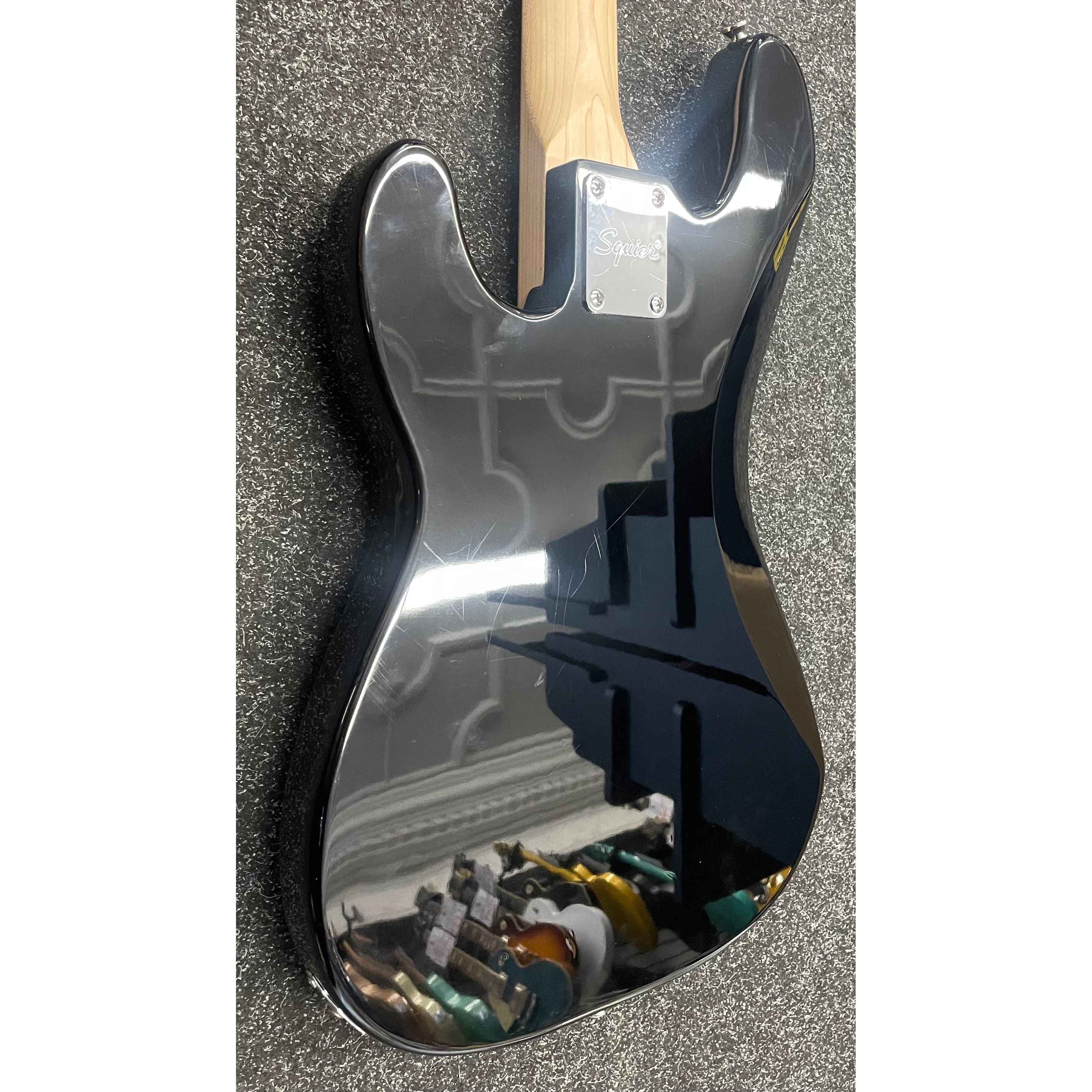 Squier Affinity Series Precision Bass Guitar with PJ Pickup Configuration in Gloss Black Pre-Owned
