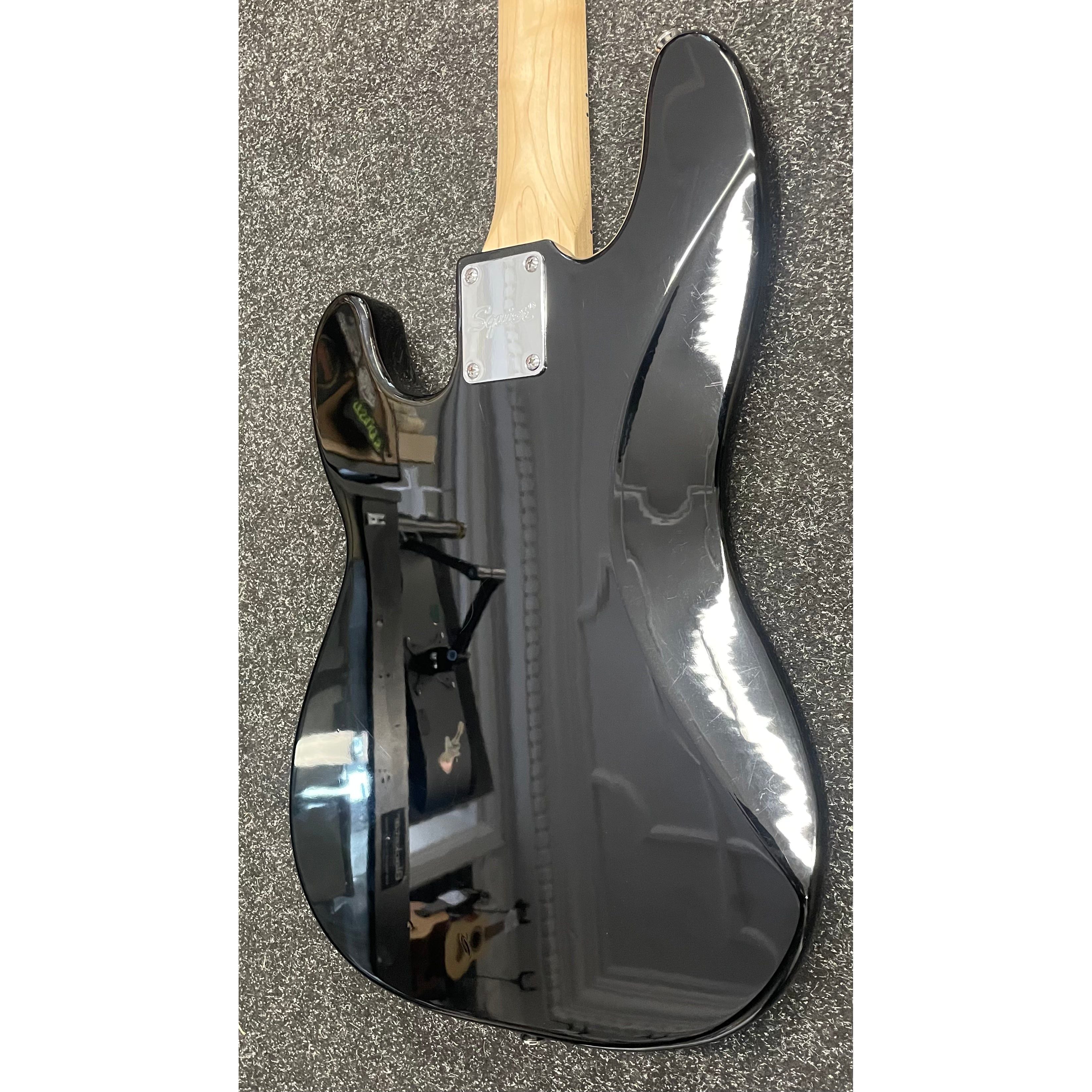Squier Affinity Series Precision Bass Guitar with PJ Pickup Configuration in Gloss Black Pre-Owned