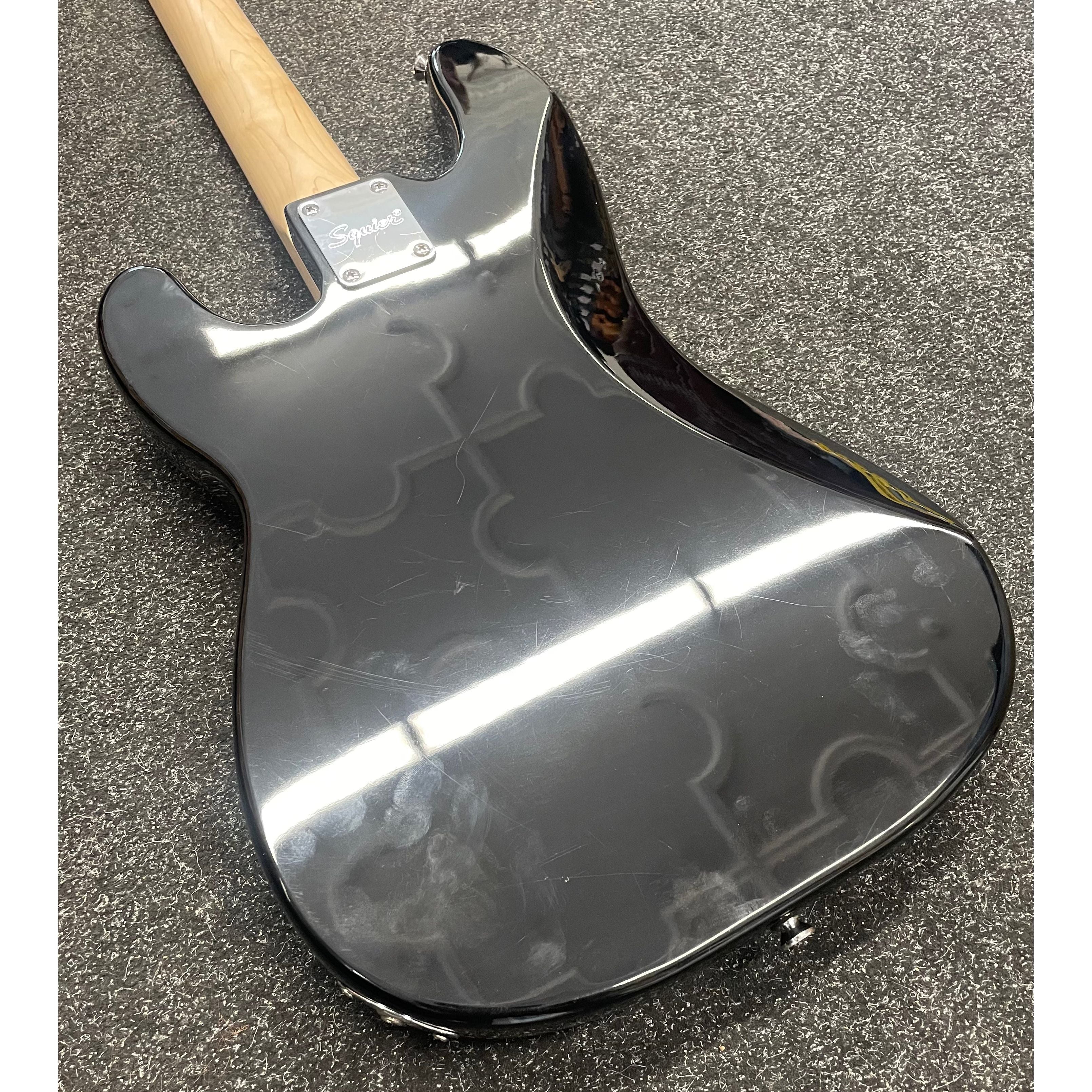 Squier Affinity Series Precision Bass Guitar with PJ Pickup Configuration in Gloss Black Pre-Owned