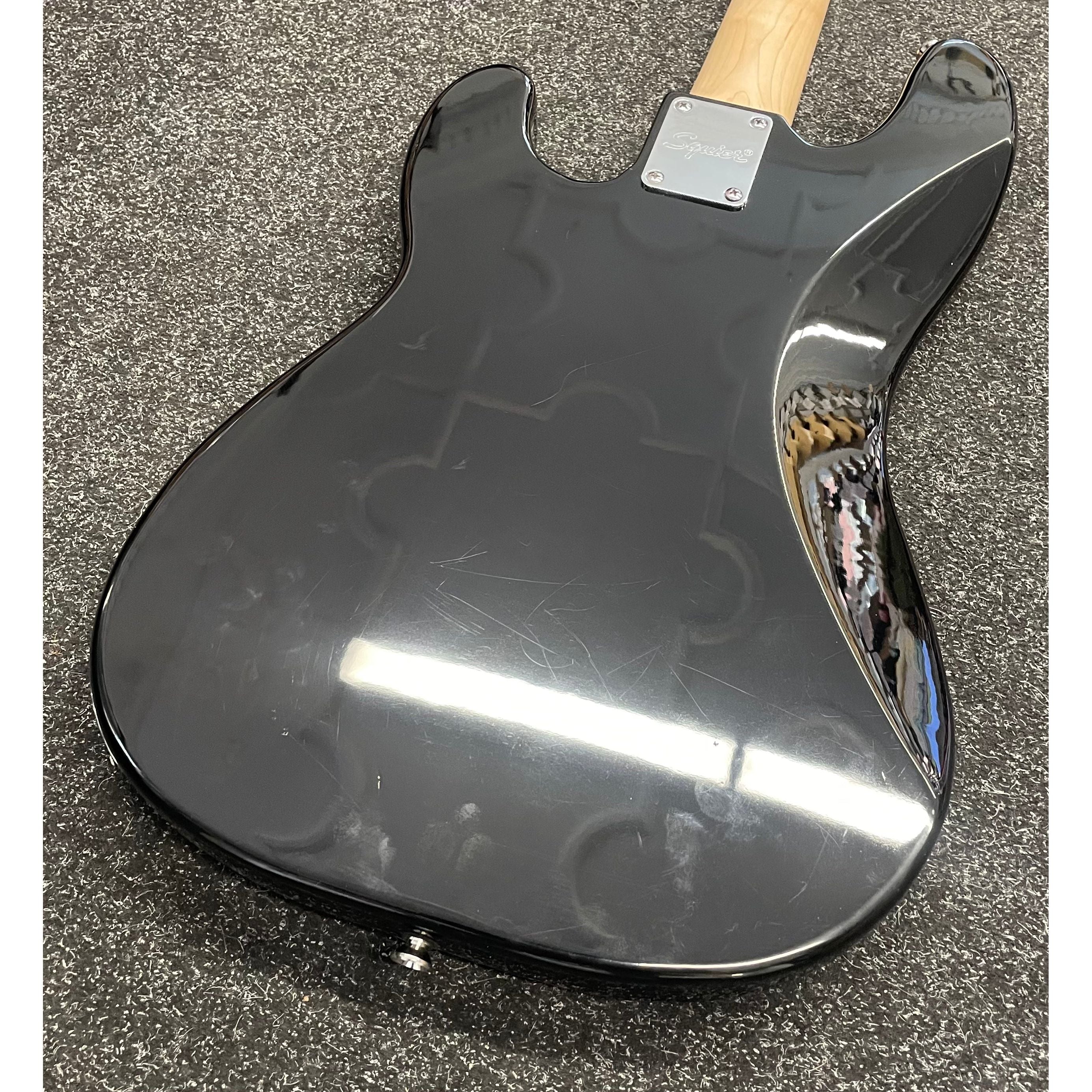 Squier Affinity Series Precision Bass Guitar with PJ Pickup Configuration in Gloss Black Pre-Owned