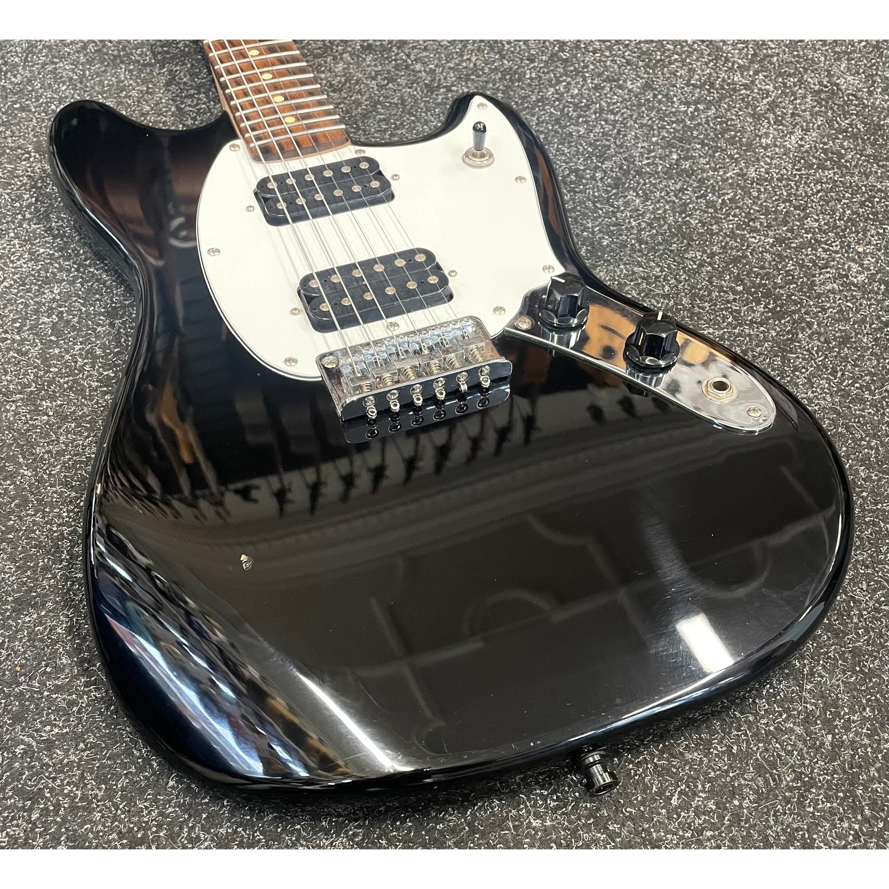 Squier by Fender Mustang Bullet Electric Guitar HH in Gloss Black Pre-Owned