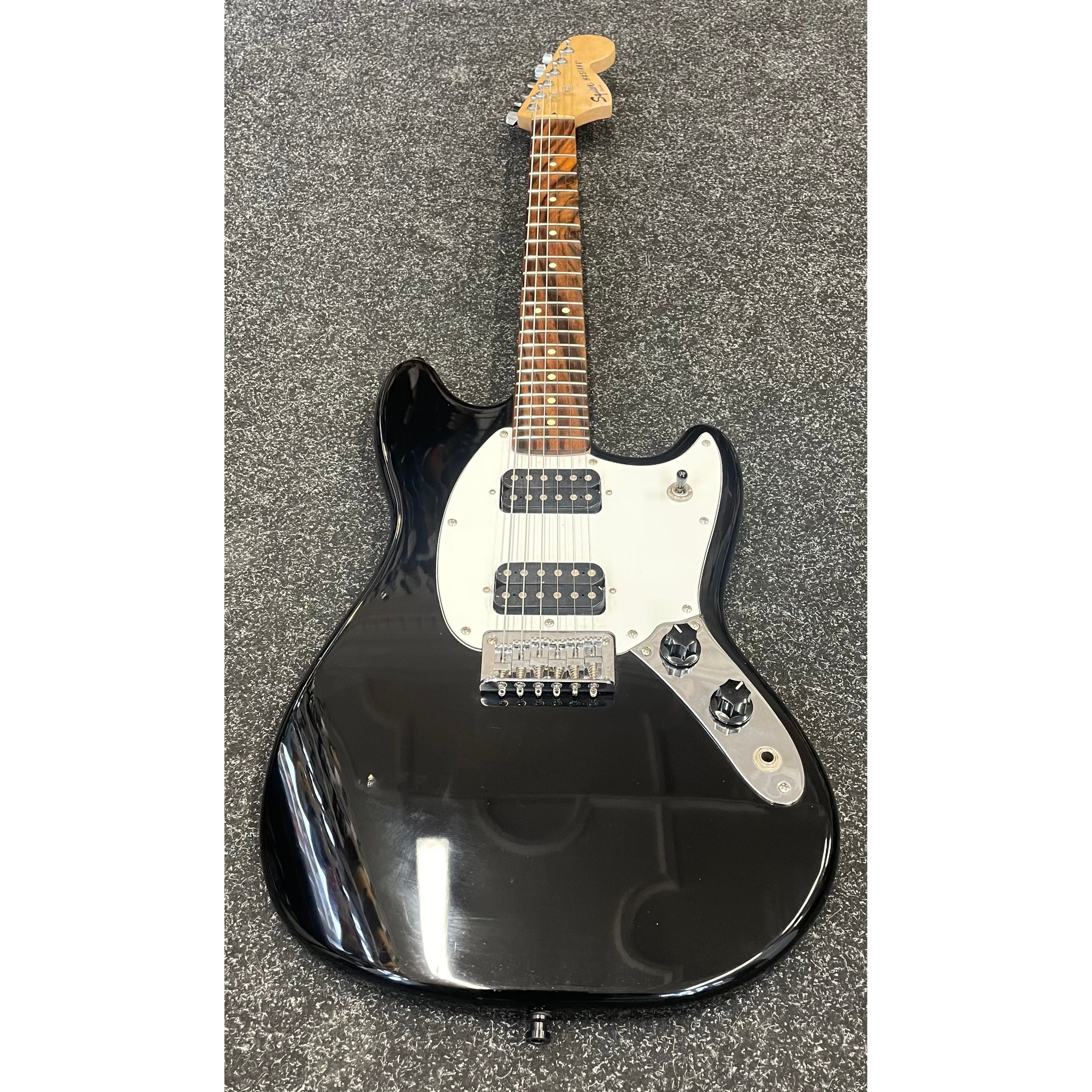Squier by Fender Mustang Bullet Electric Guitar HH in Gloss Black Pre-Owned