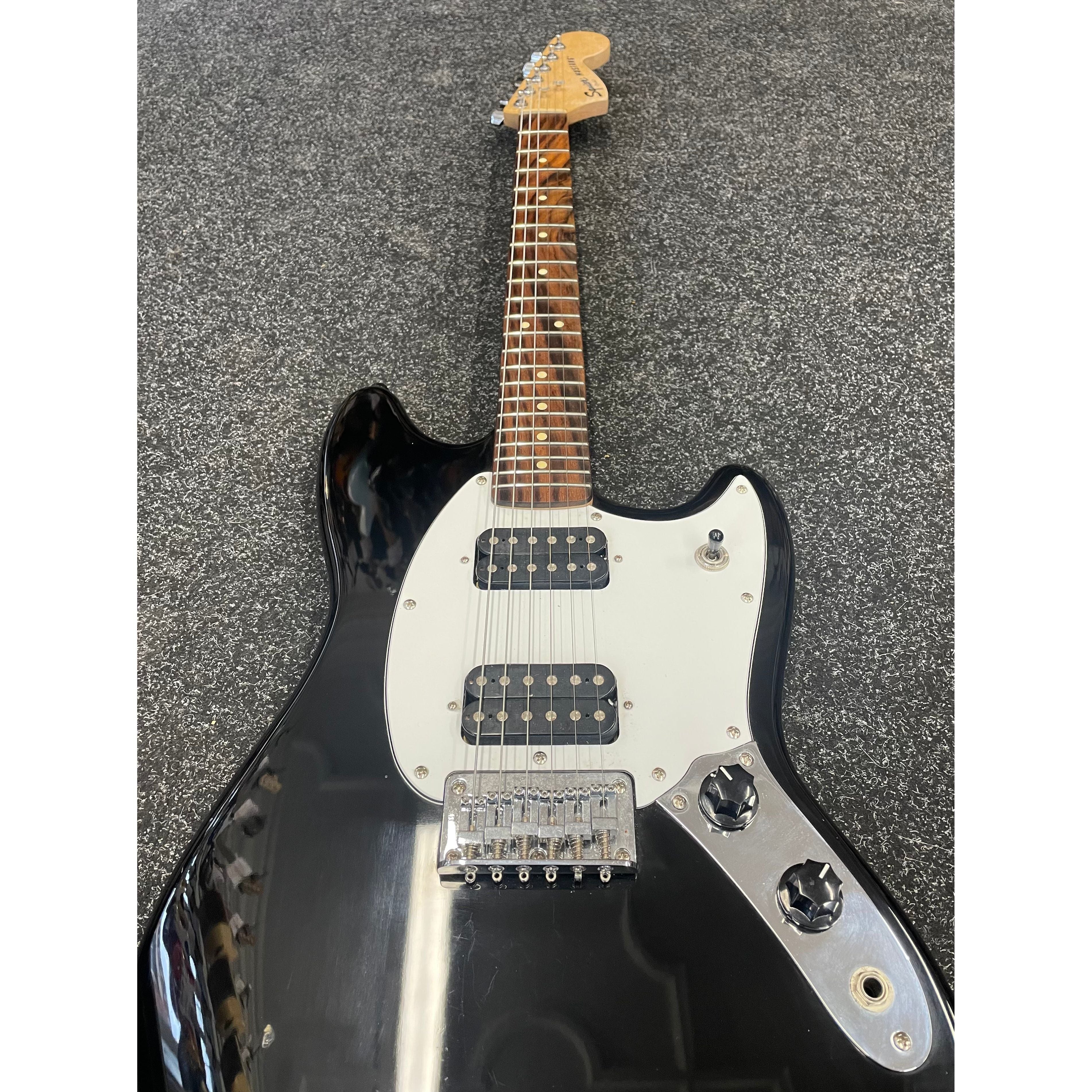 Squier by Fender Mustang Bullet Electric Guitar HH in Gloss Black Pre-Owned