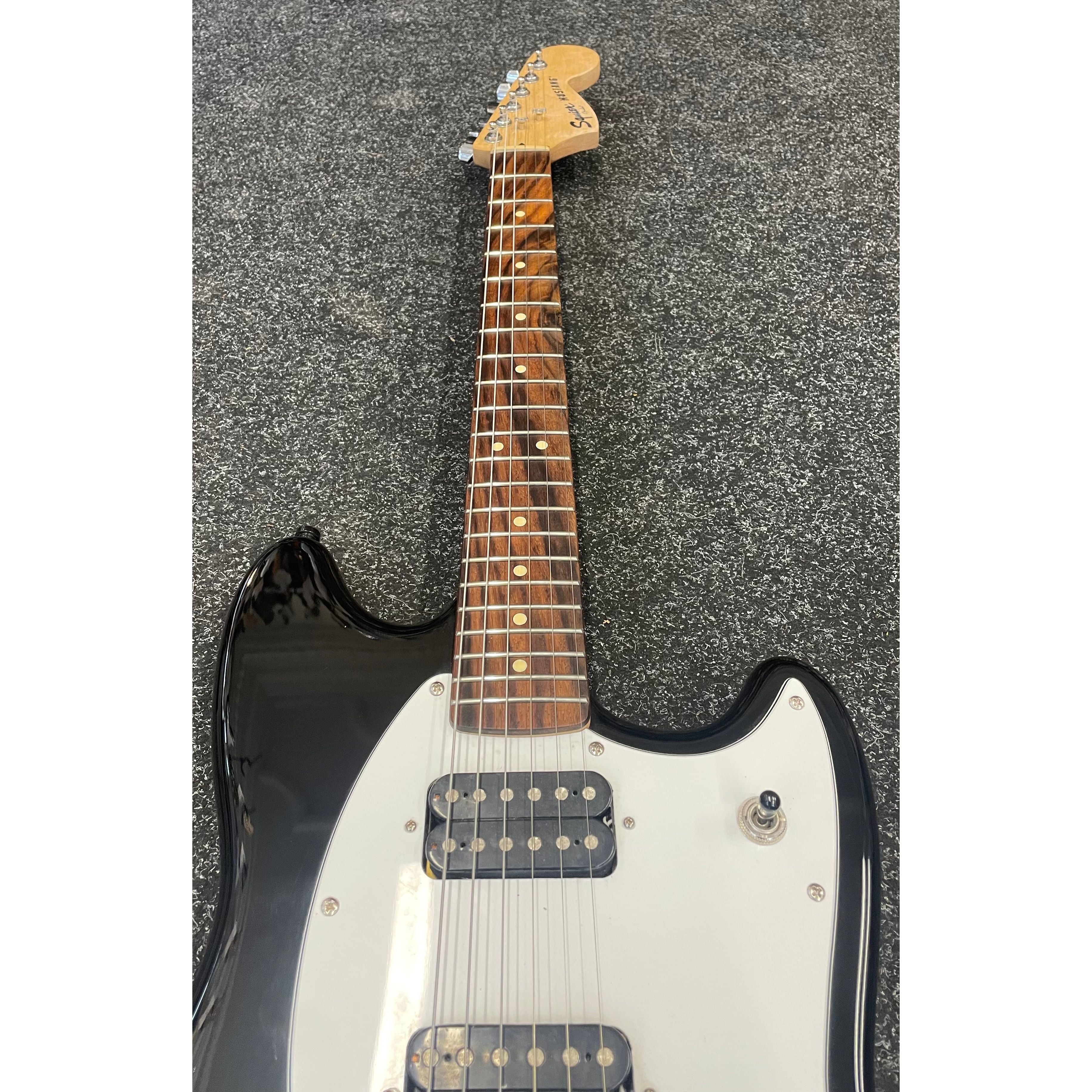 Squier by Fender Mustang Bullet Electric Guitar HH in Gloss Black Pre-Owned