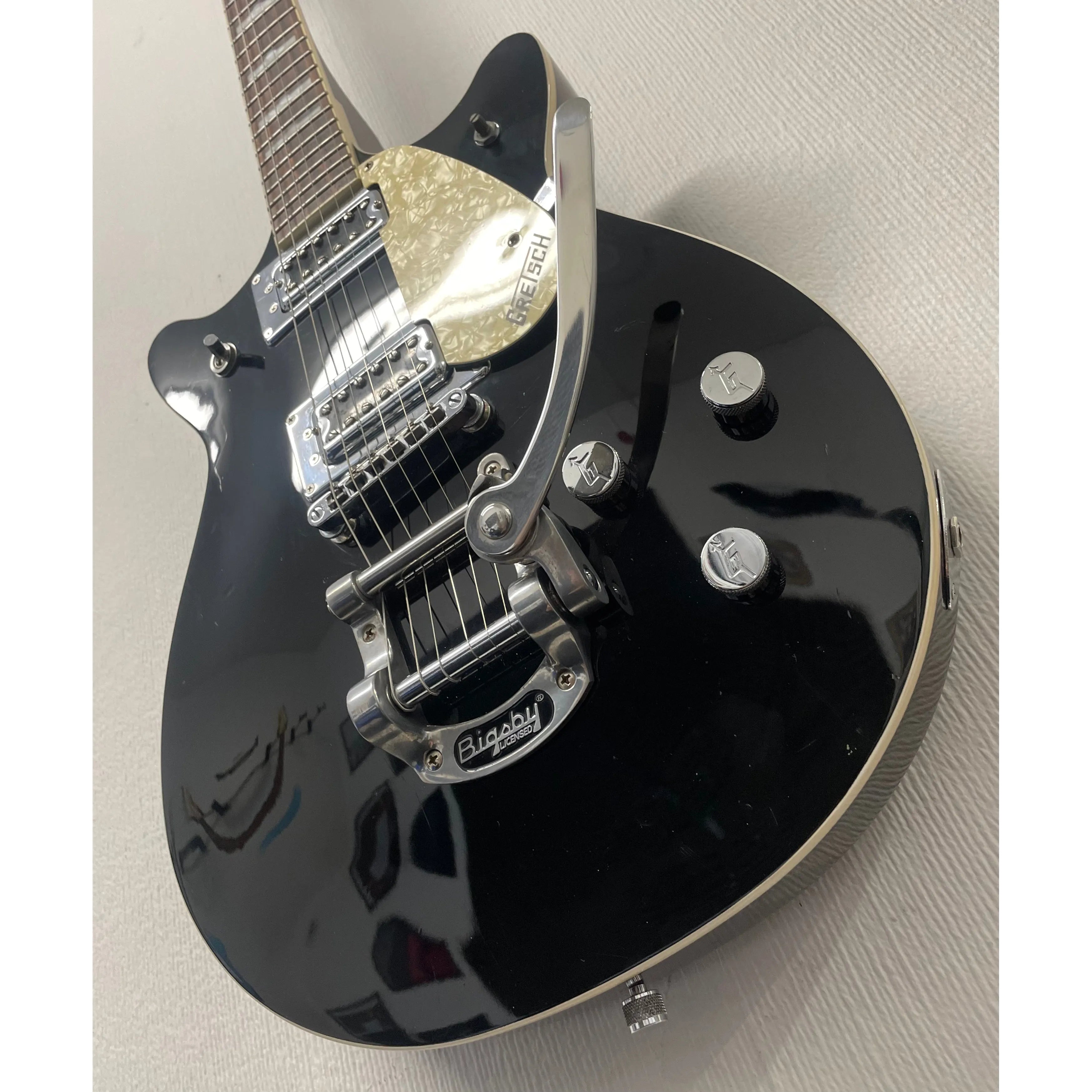 Gretsch G5445T Double Cut Jet Electric Guitar in Black with Bigsby & Gigbag Pre-Owned