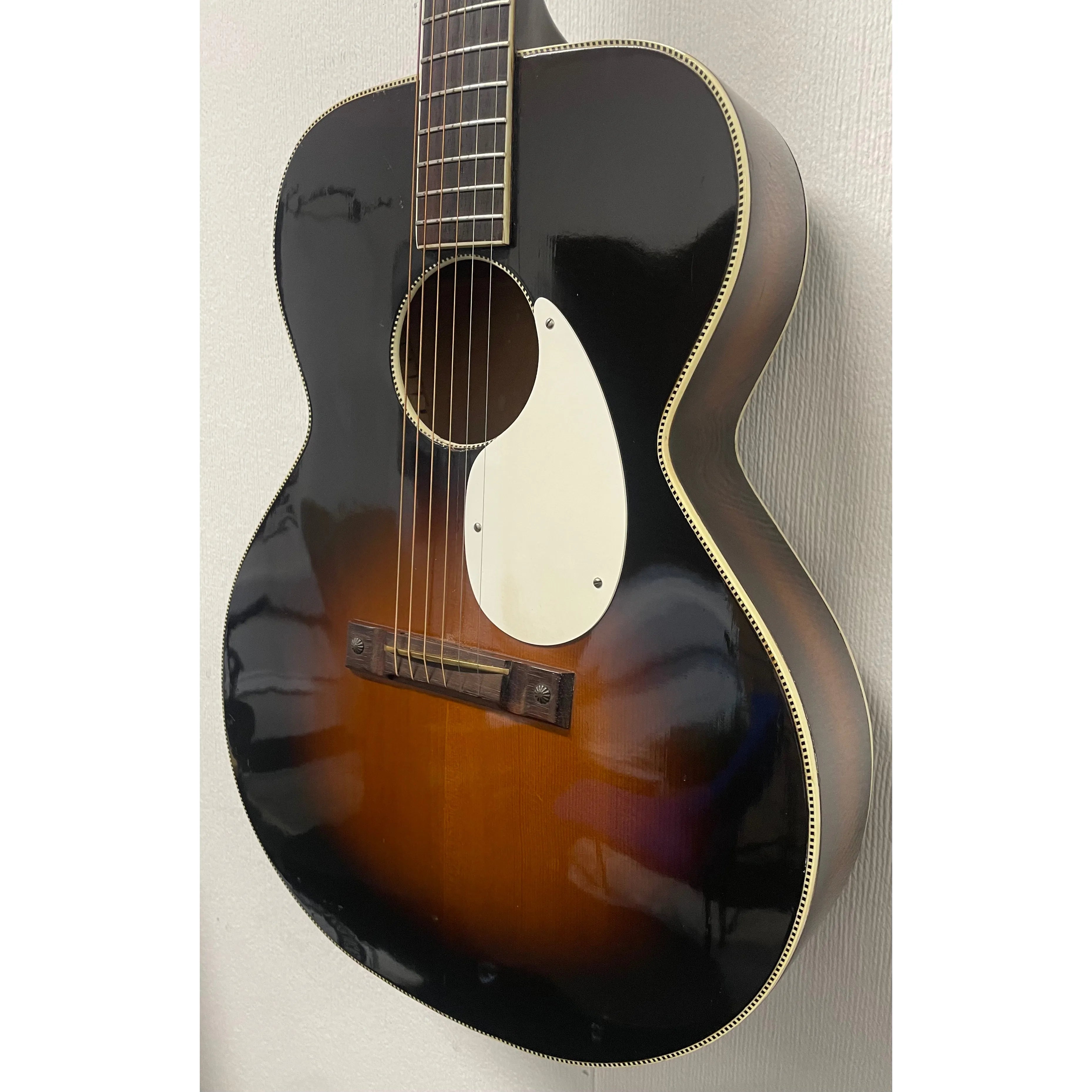 Kay K-15 1950's-60's Flat Top Jumbo Acoustic Guitar L3623 in Burst Finish with Hardcase Pre-Owned