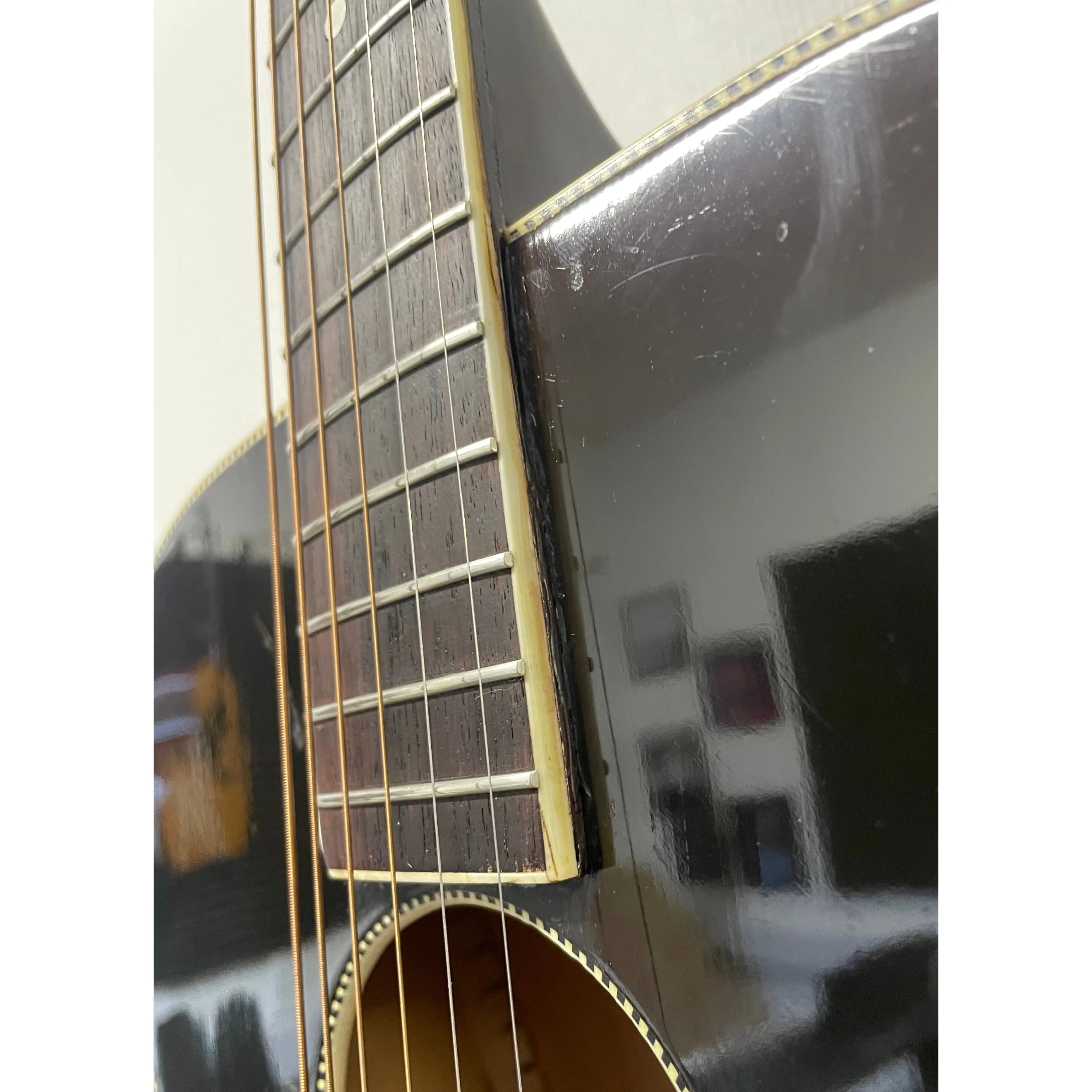 Kay K-15 1950's-60's Flat Top Jumbo Acoustic Guitar L3623 in Burst Finish with Hardcase Pre-Owned