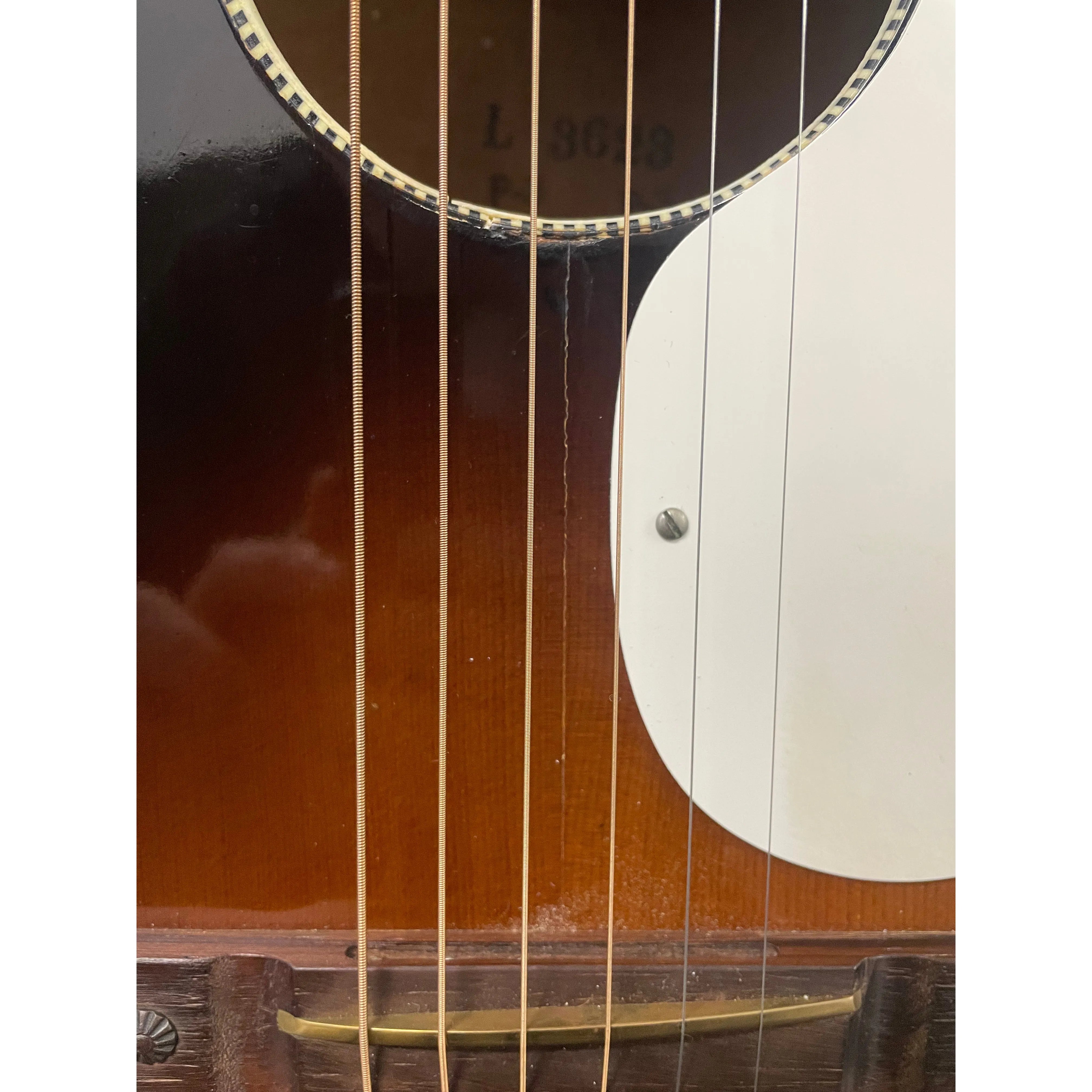 Kay K-15 1950's-60's Flat Top Jumbo Acoustic Guitar L3623 in Burst Finish with Hardcase Pre-Owned