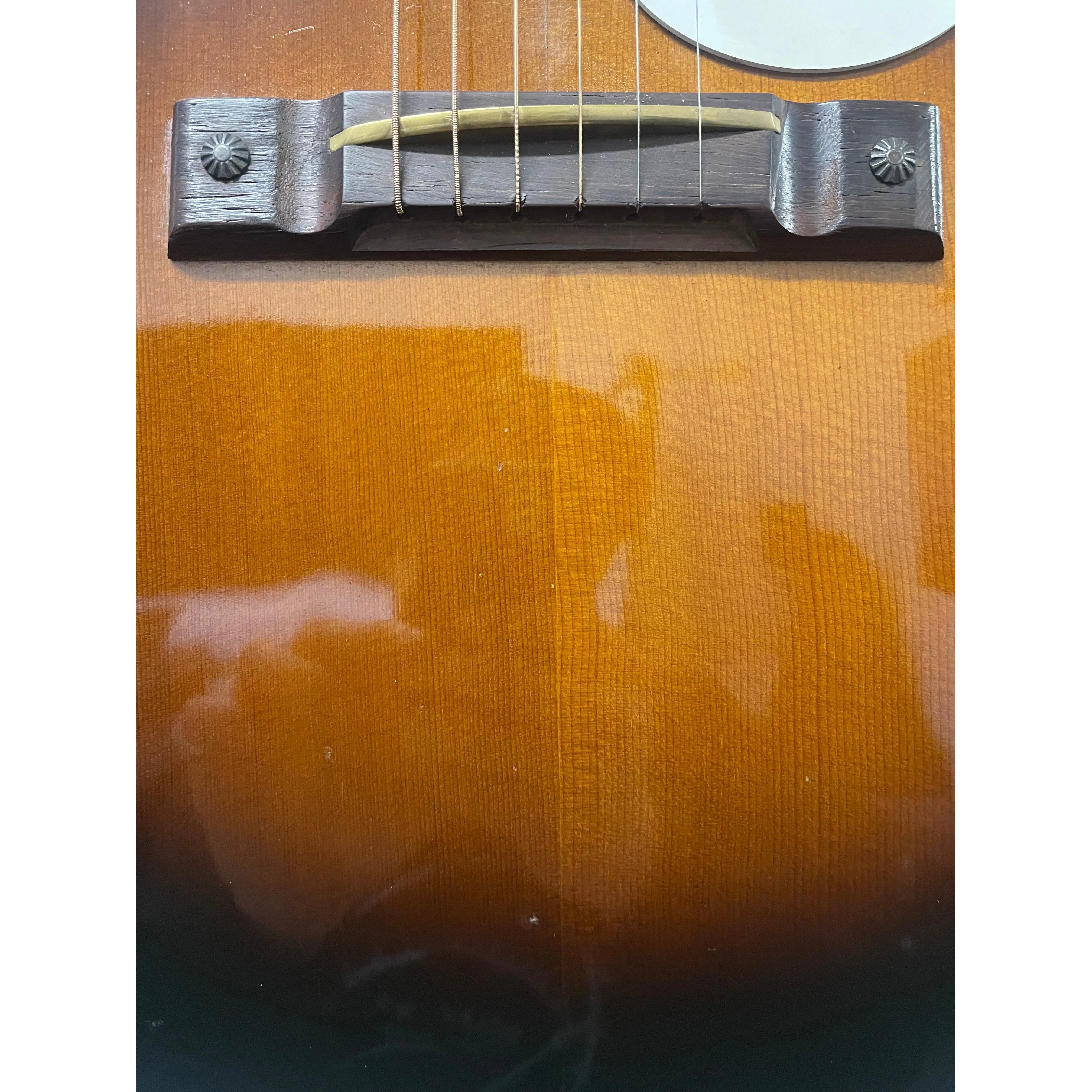 Kay K-15 1950's-60's Flat Top Jumbo Acoustic Guitar L3623 in Burst Finish with Hardcase Pre-Owned