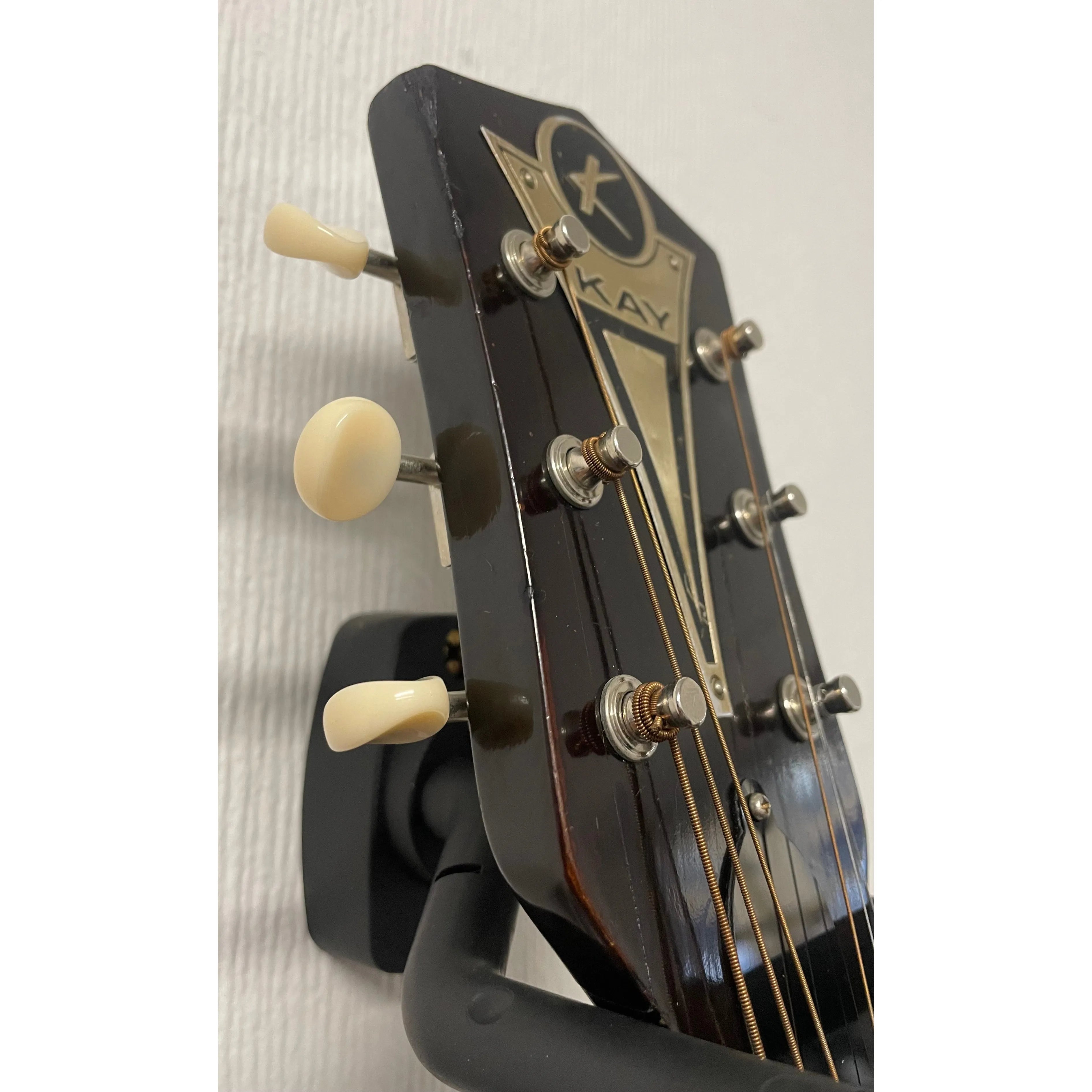 Kay K-15 1950's-60's Flat Top Jumbo Acoustic Guitar L3623 in Burst Finish with Hardcase Pre-Owned