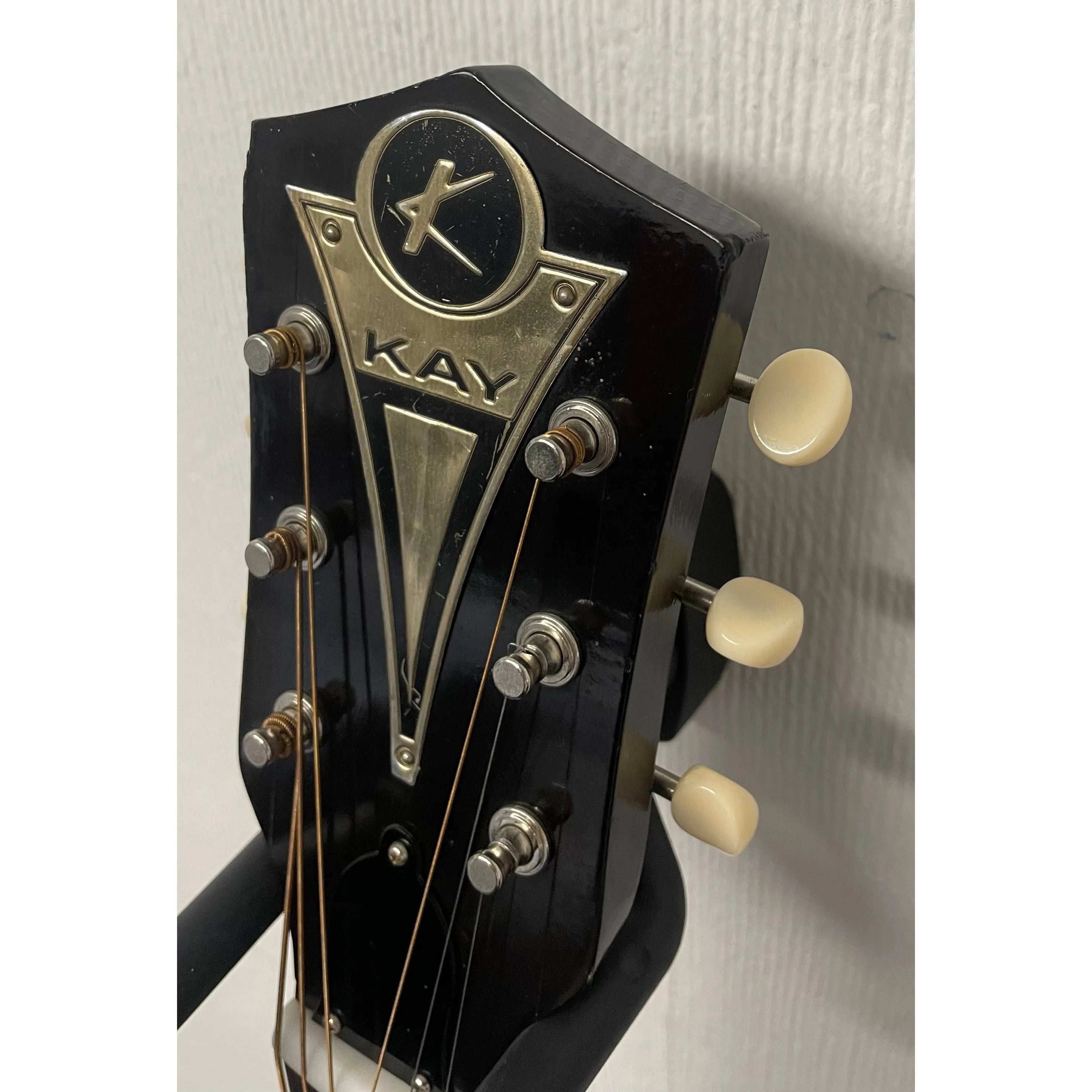 Kay K-15 1950's-60's Flat Top Jumbo Acoustic Guitar L3623 in Burst Finish with Hardcase Pre-Owned