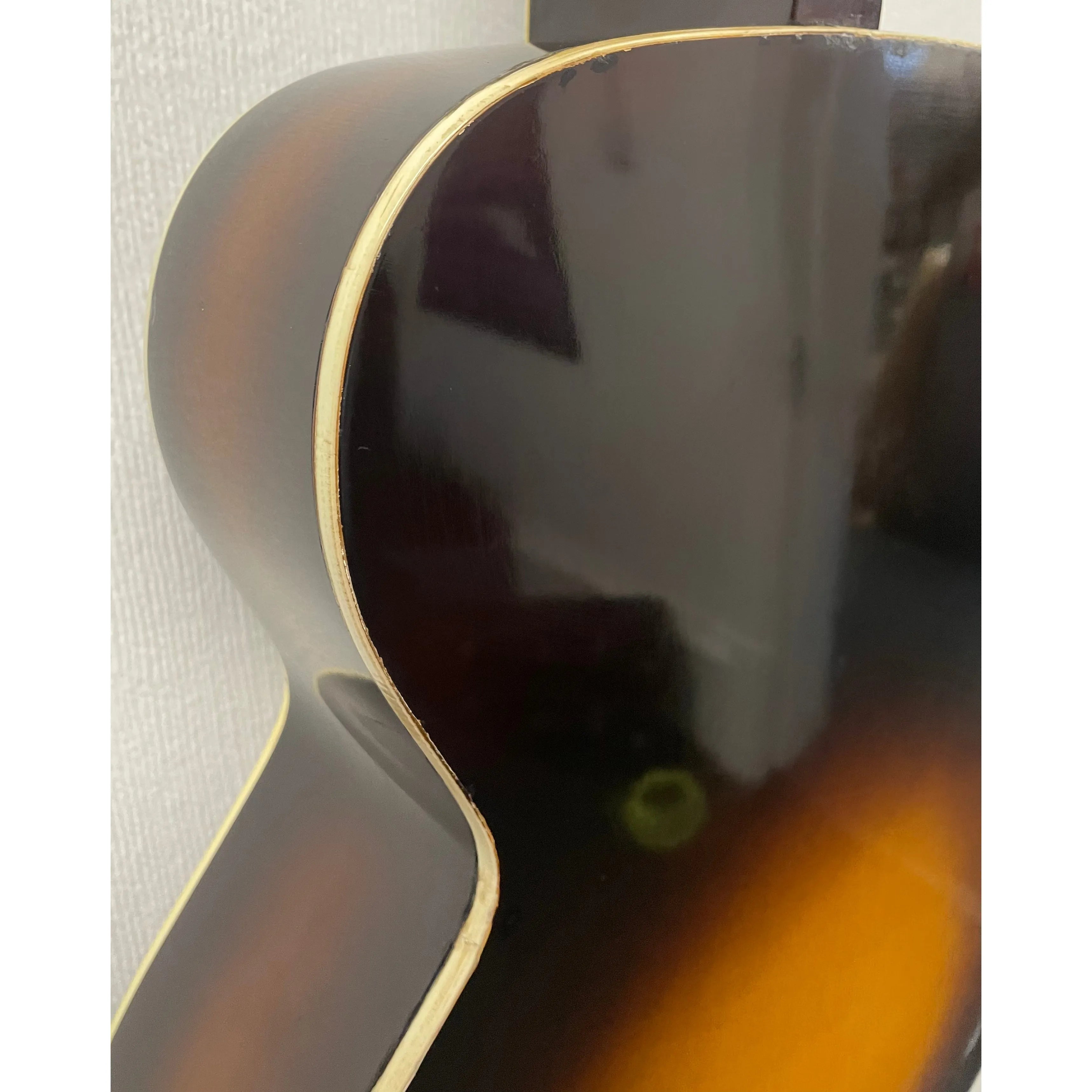 Kay K-15 1950's-60's Flat Top Jumbo Acoustic Guitar L3623 in Burst Finish with Hardcase Pre-Owned