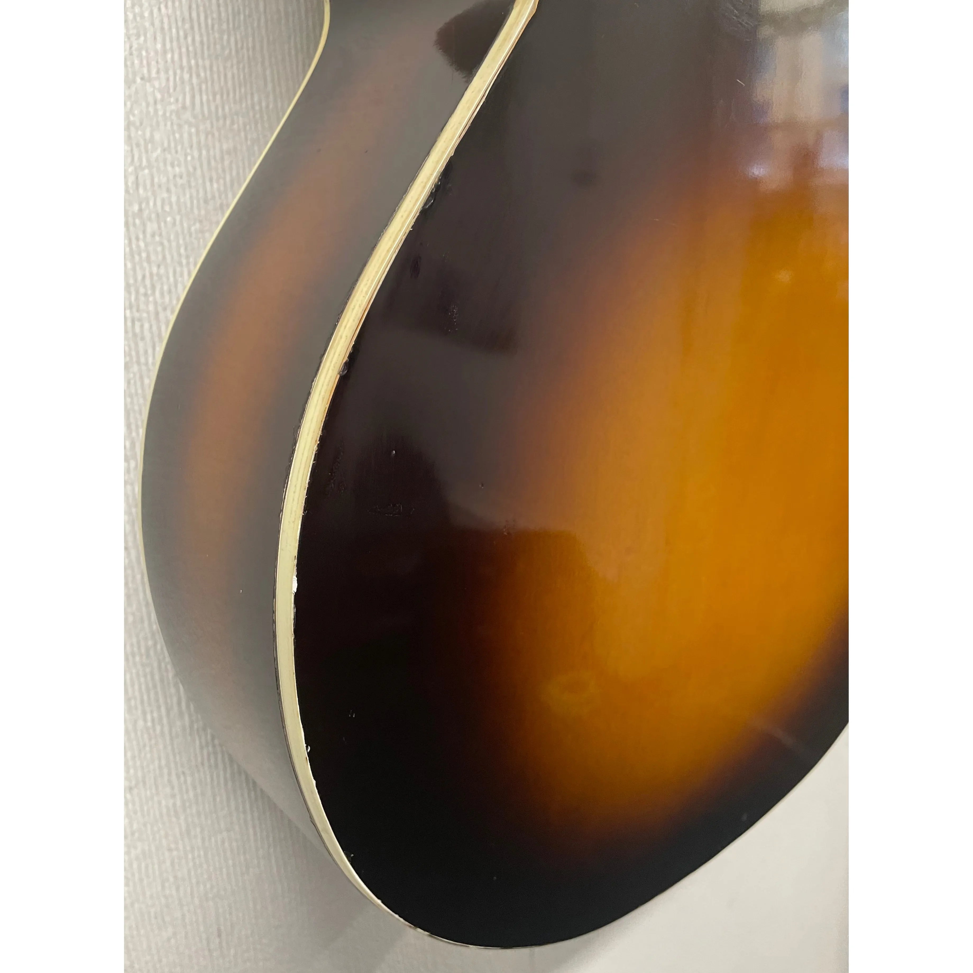 Kay K-15 1950's-60's Flat Top Jumbo Acoustic Guitar L3623 in Burst Finish with Hardcase Pre-Owned