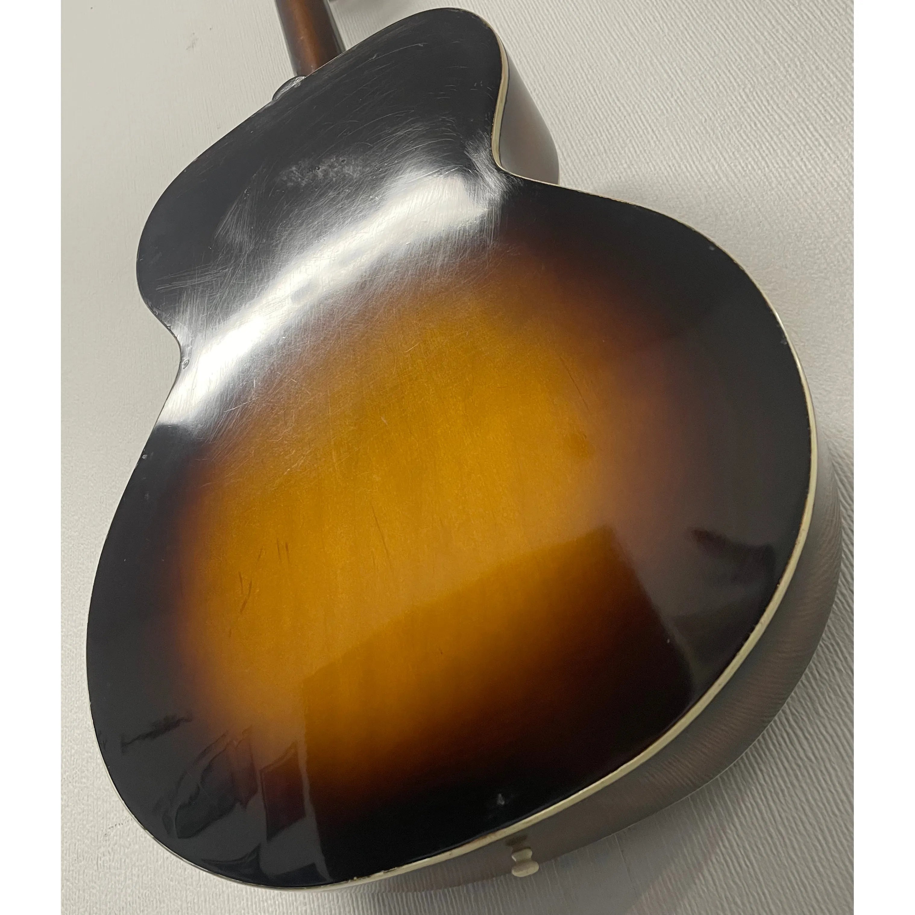 Kay K-15 1950's-60's Flat Top Jumbo Acoustic Guitar L3623 in Burst Finish with Hardcase Pre-Owned
