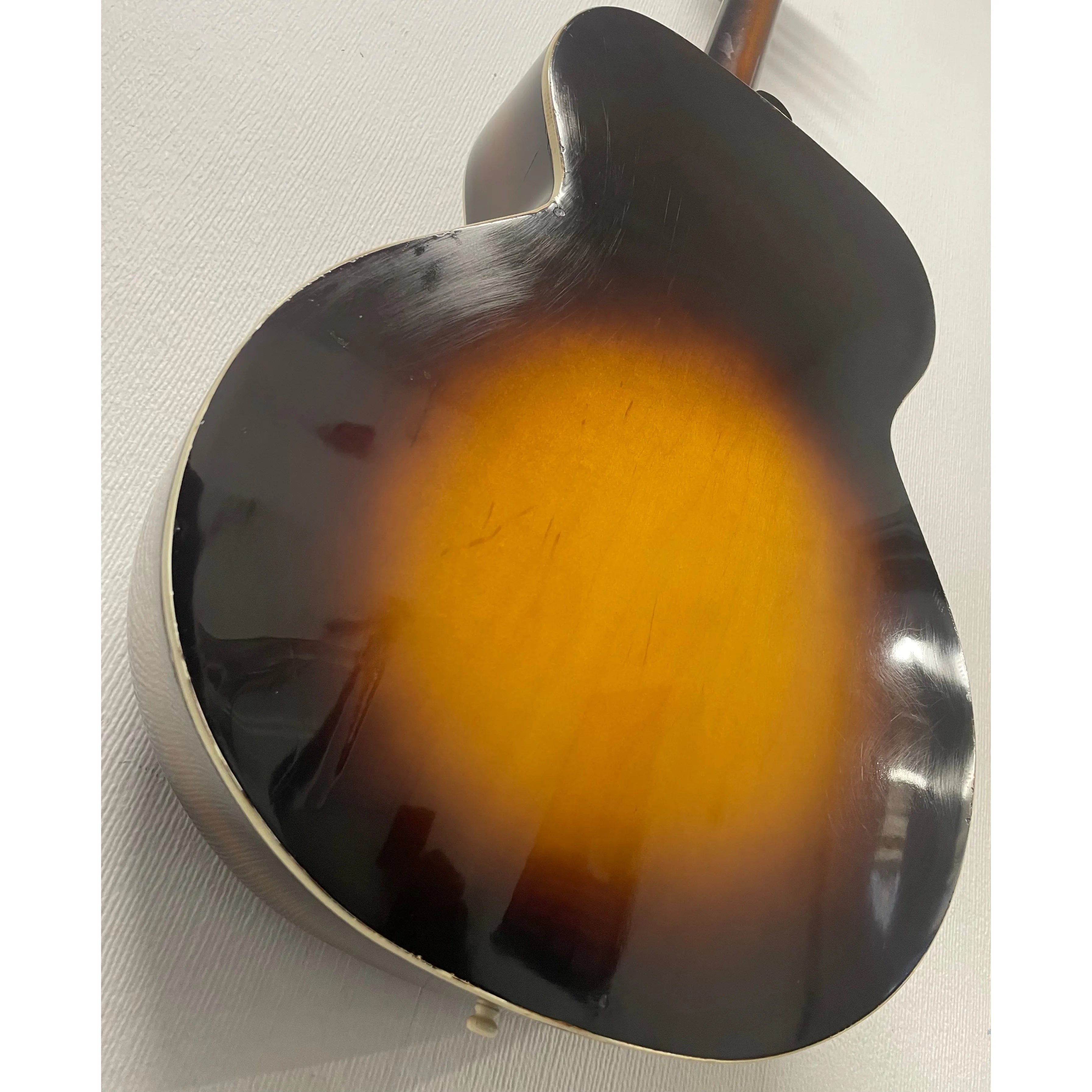 Kay K-15 1950's-60's Flat Top Jumbo Acoustic Guitar L3623 in Burst Finish with Hardcase Pre-Owned