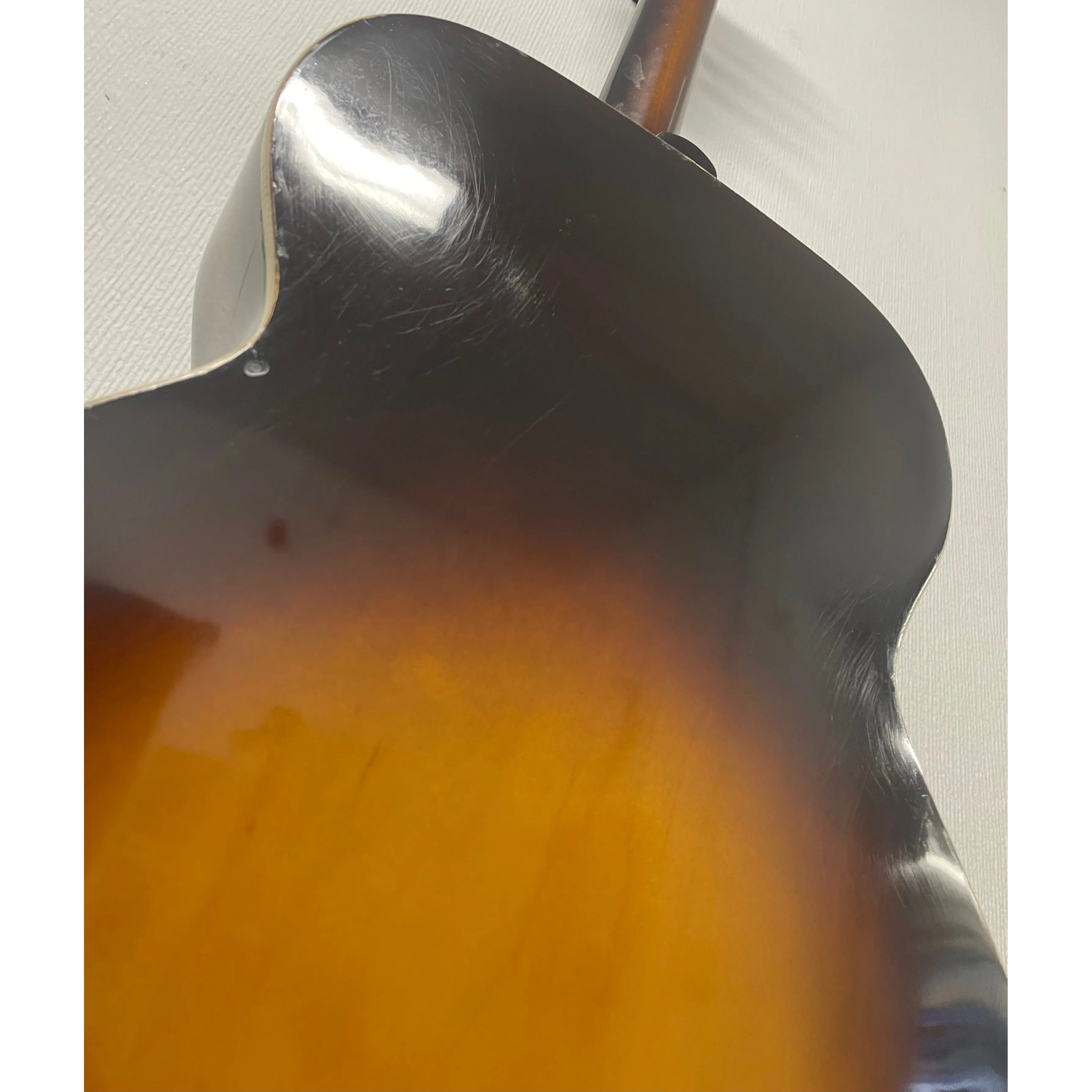 Kay K-15 1950's-60's Flat Top Jumbo Acoustic Guitar L3623 in Burst Finish with Hardcase Pre-Owned