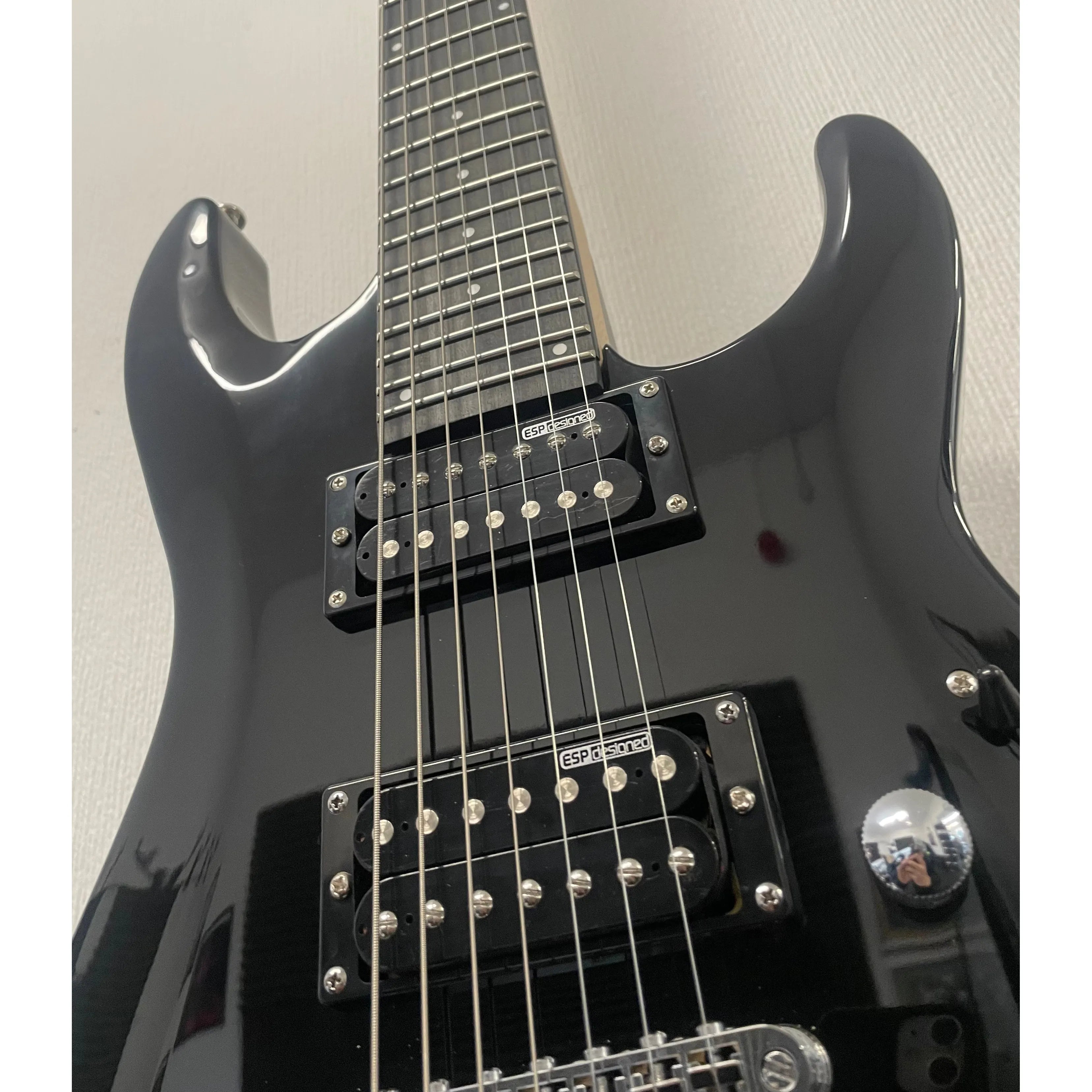 ESP LTD MH-17 7 String Electric Guitar in Gloss Black Pre-Owned