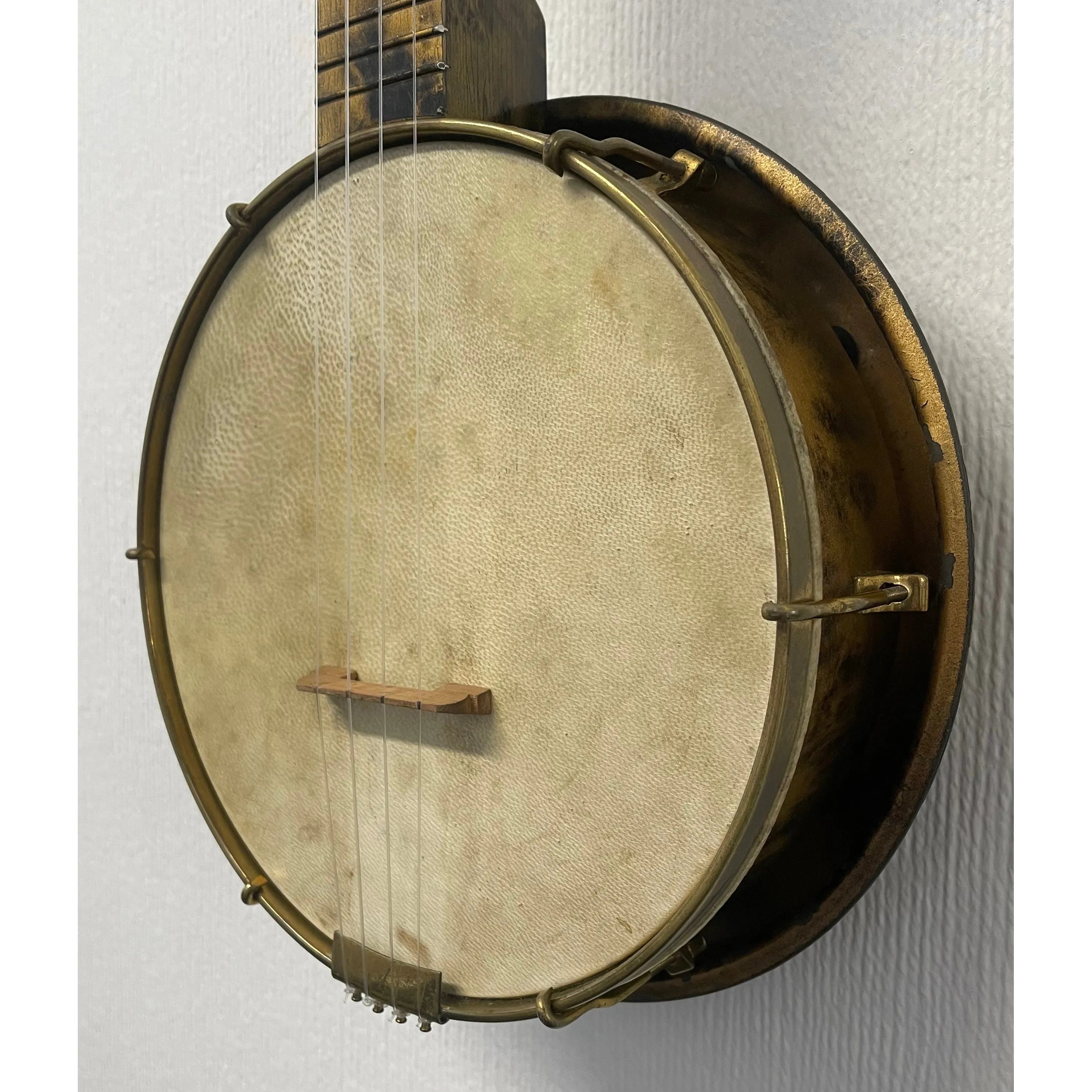 Golden Knight Banjolele, Made by Francis, Day & Hunter (FDH Ltd), Made in Britain in Gold and Black Liqueur finish with Carry Case, Est. 1920/30s Pre-Owned