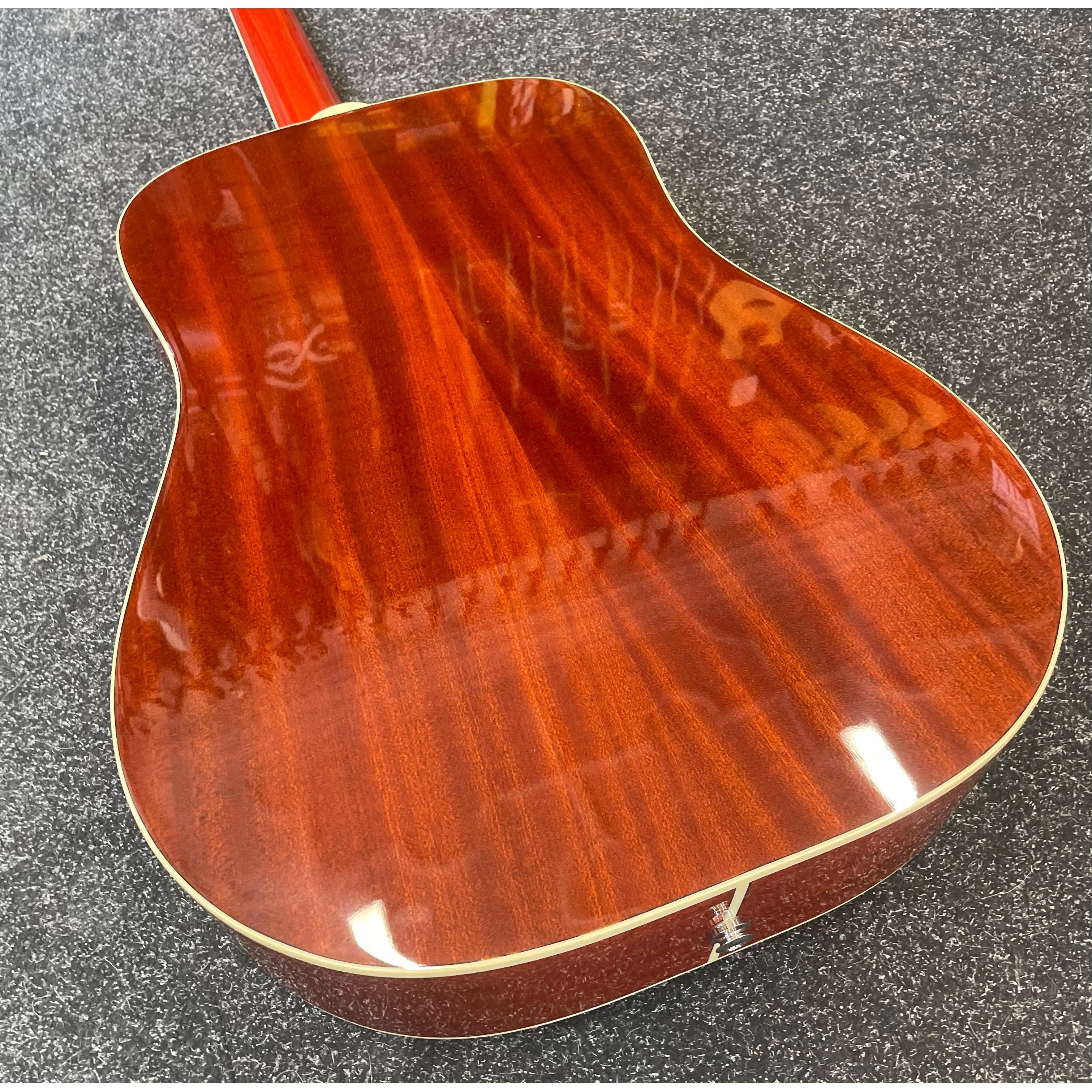 Epiphone Hummingbird Pro Electro Acoustic Dreadnought Guitar in Faded Cherry with Gigbag Pre-Owned