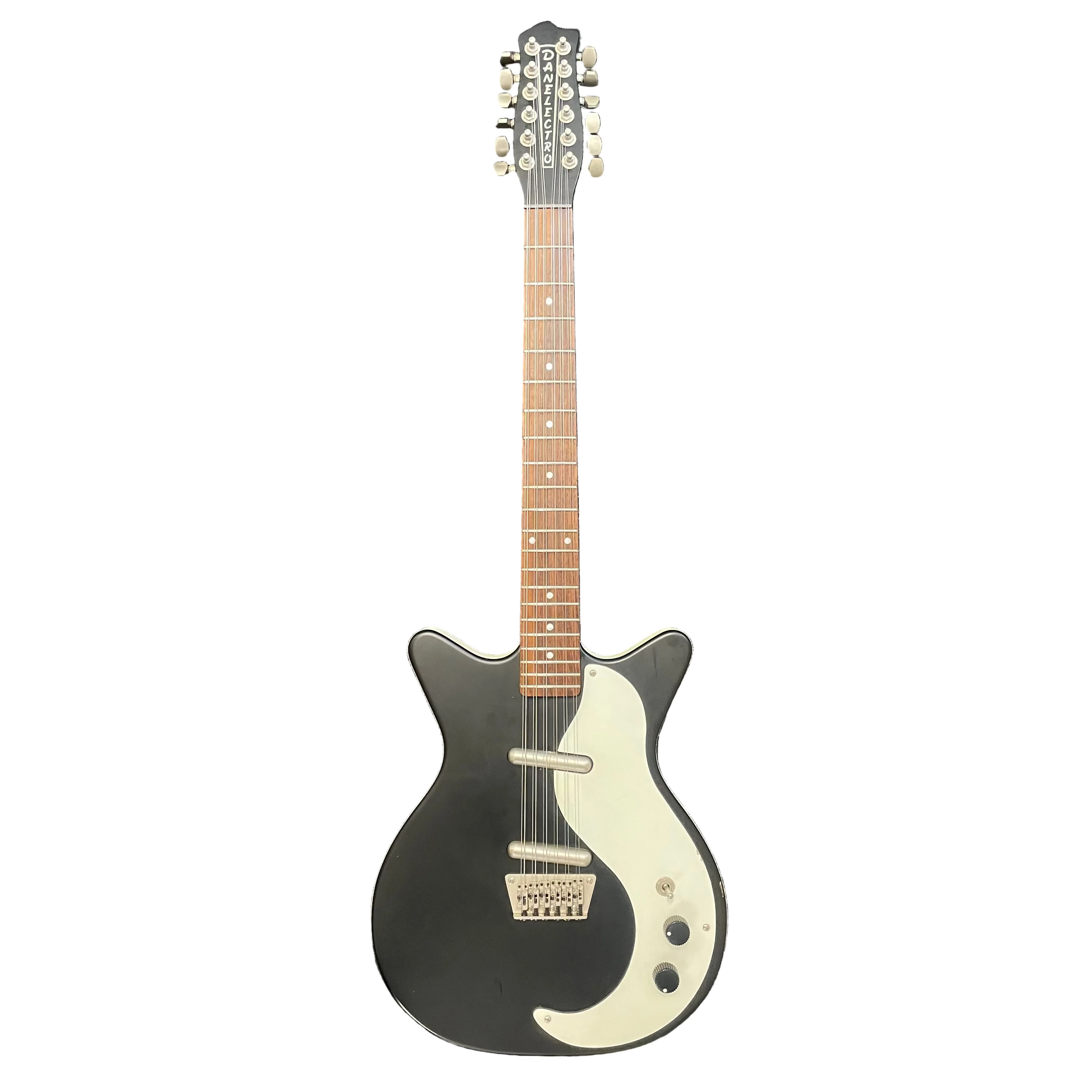 Danelectro DC59 12 String Electric Guitar in Satin Black Finish Pre-Owned