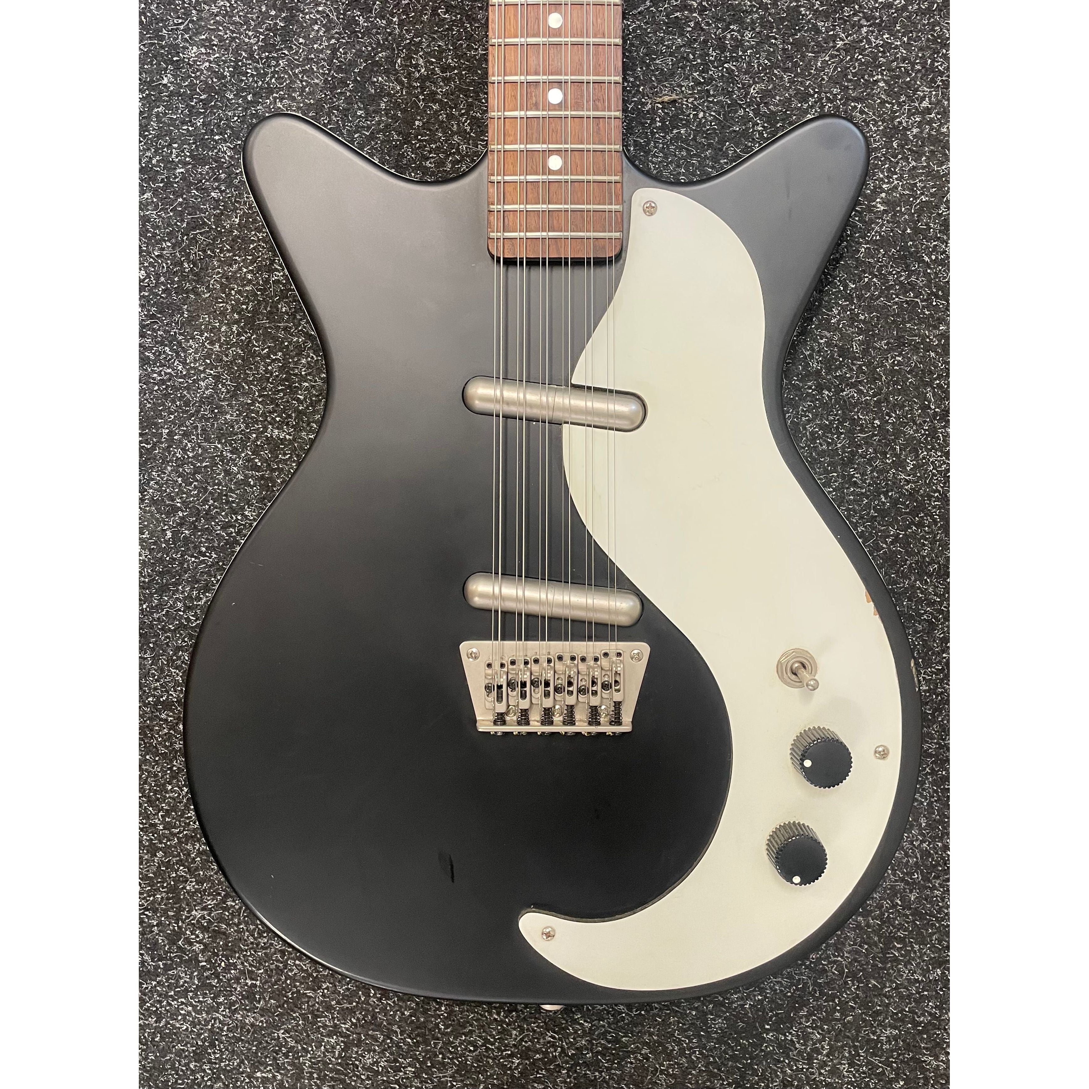 Danelectro DC59 12 String Electric Guitar in Satin Black Finish Pre-Owned