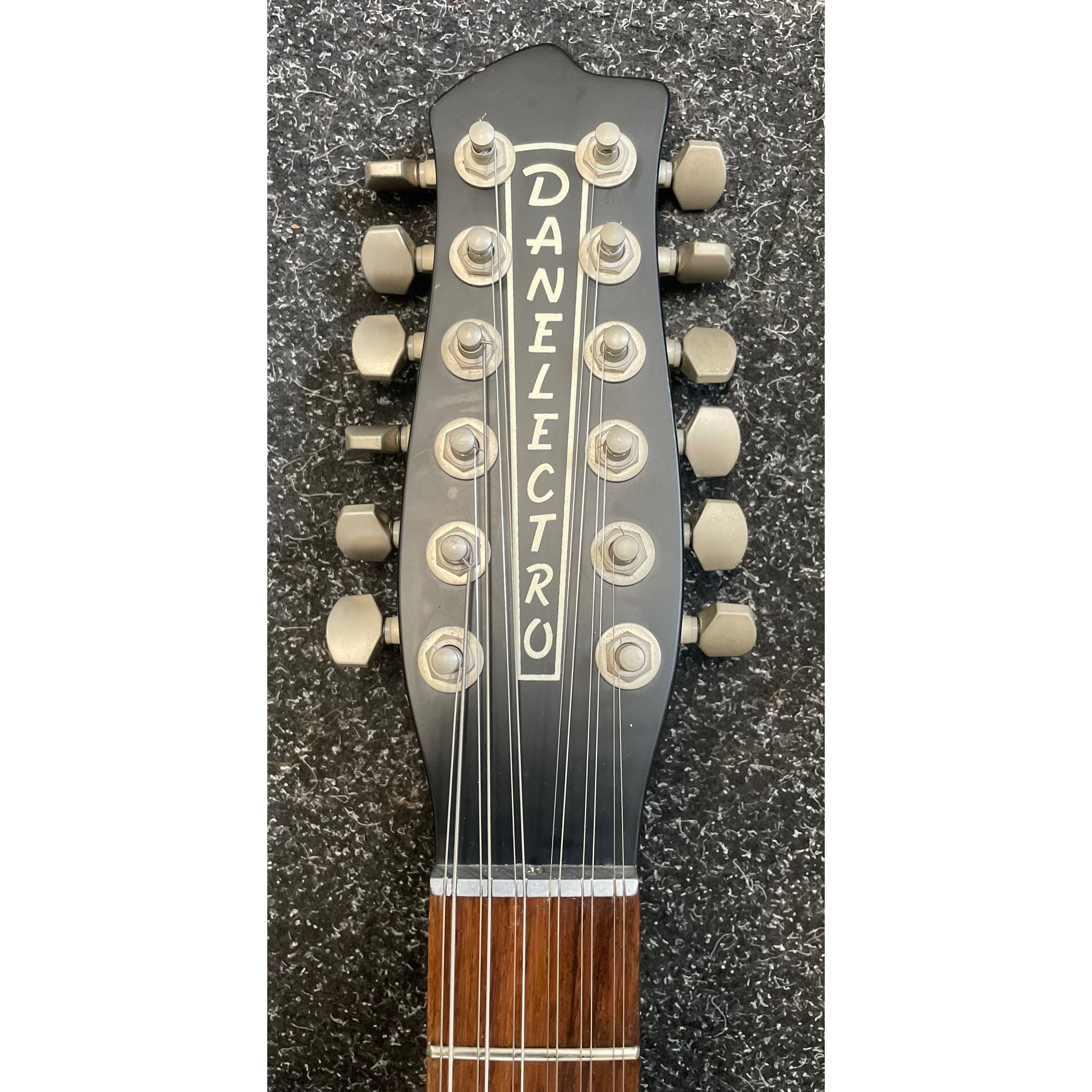 Danelectro DC59 12 String Electric Guitar in Satin Black Finish Pre-Owned