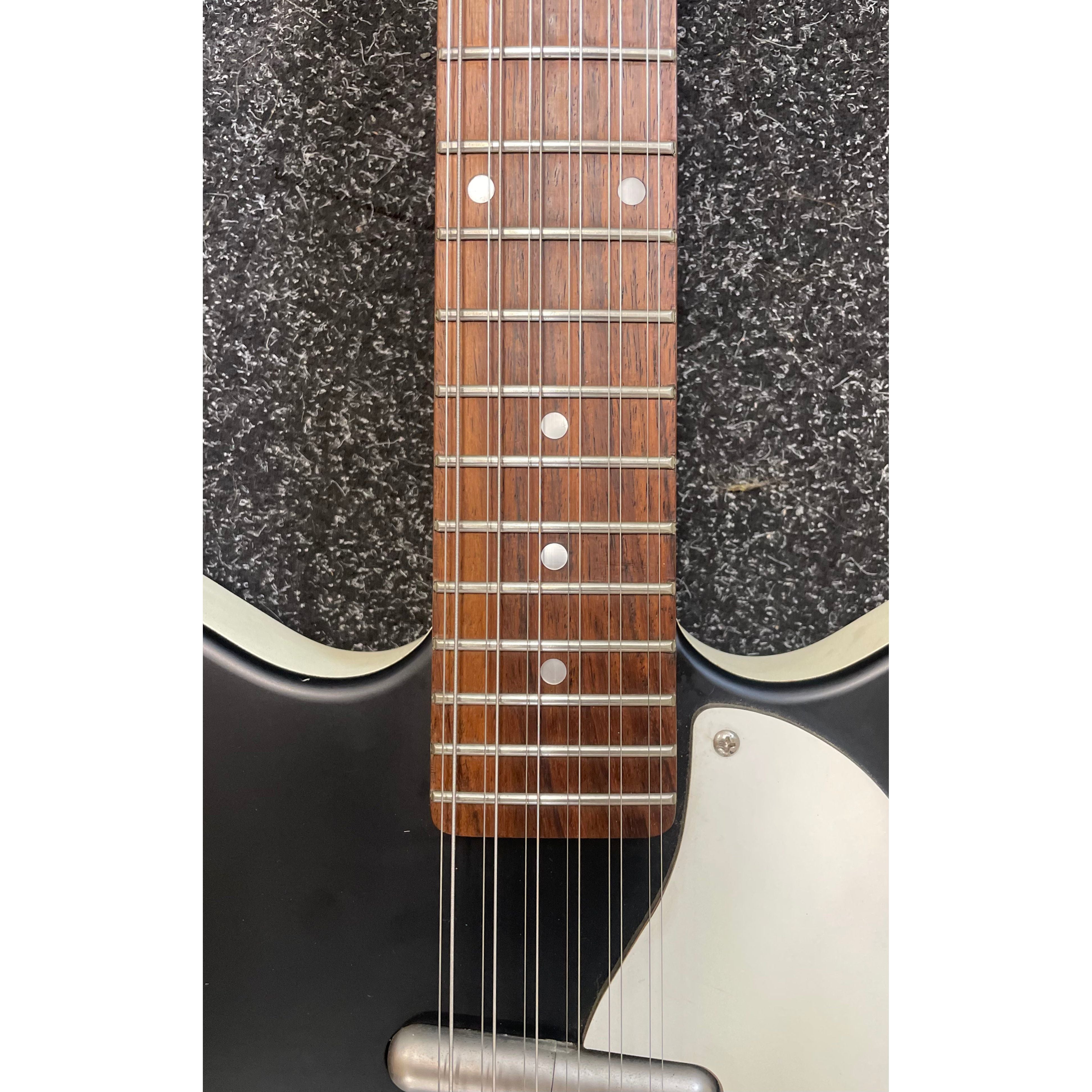 Danelectro DC59 12 String Electric Guitar in Satin Black Finish Pre-Owned