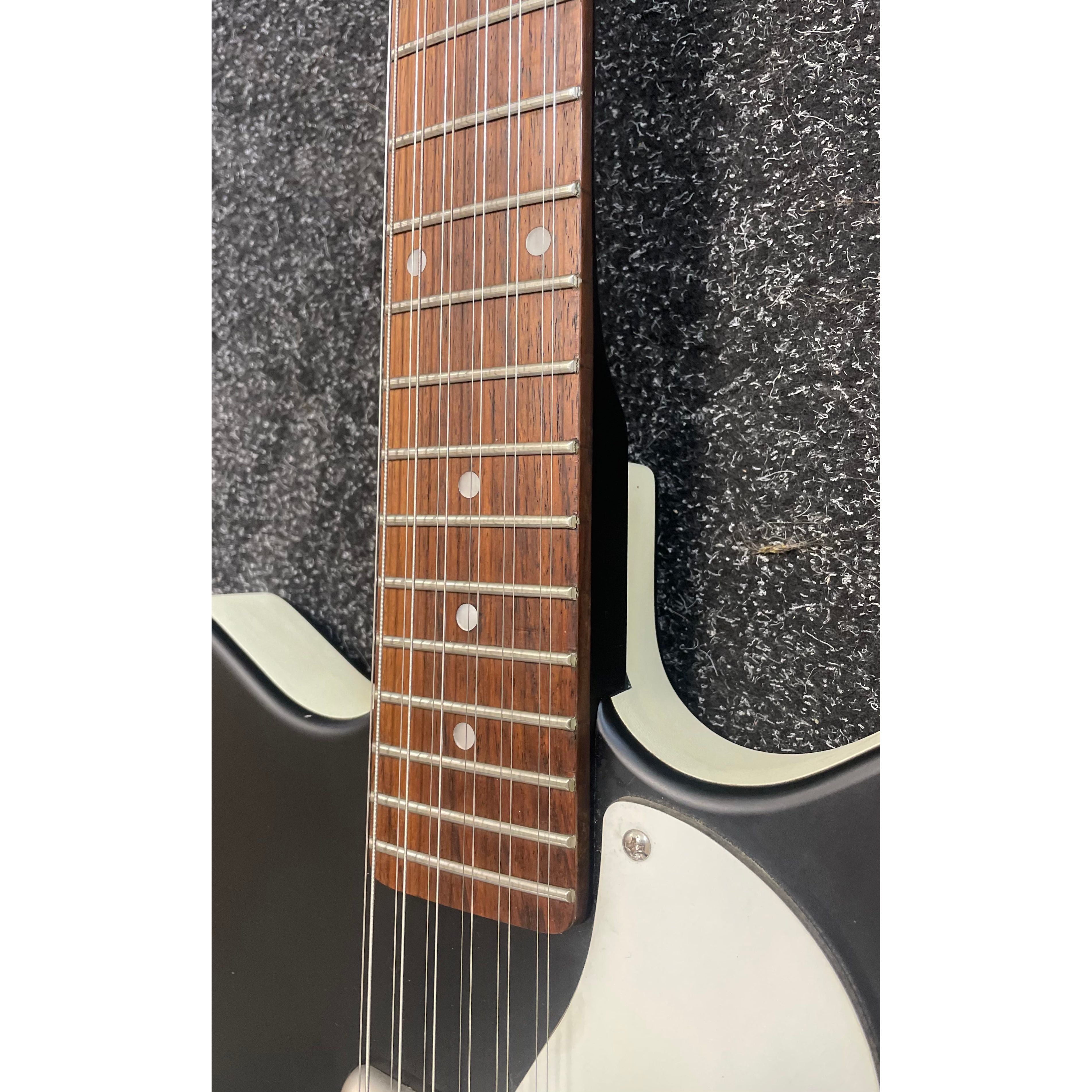 Danelectro DC59 12 String Electric Guitar in Satin Black Finish Pre-Owned
