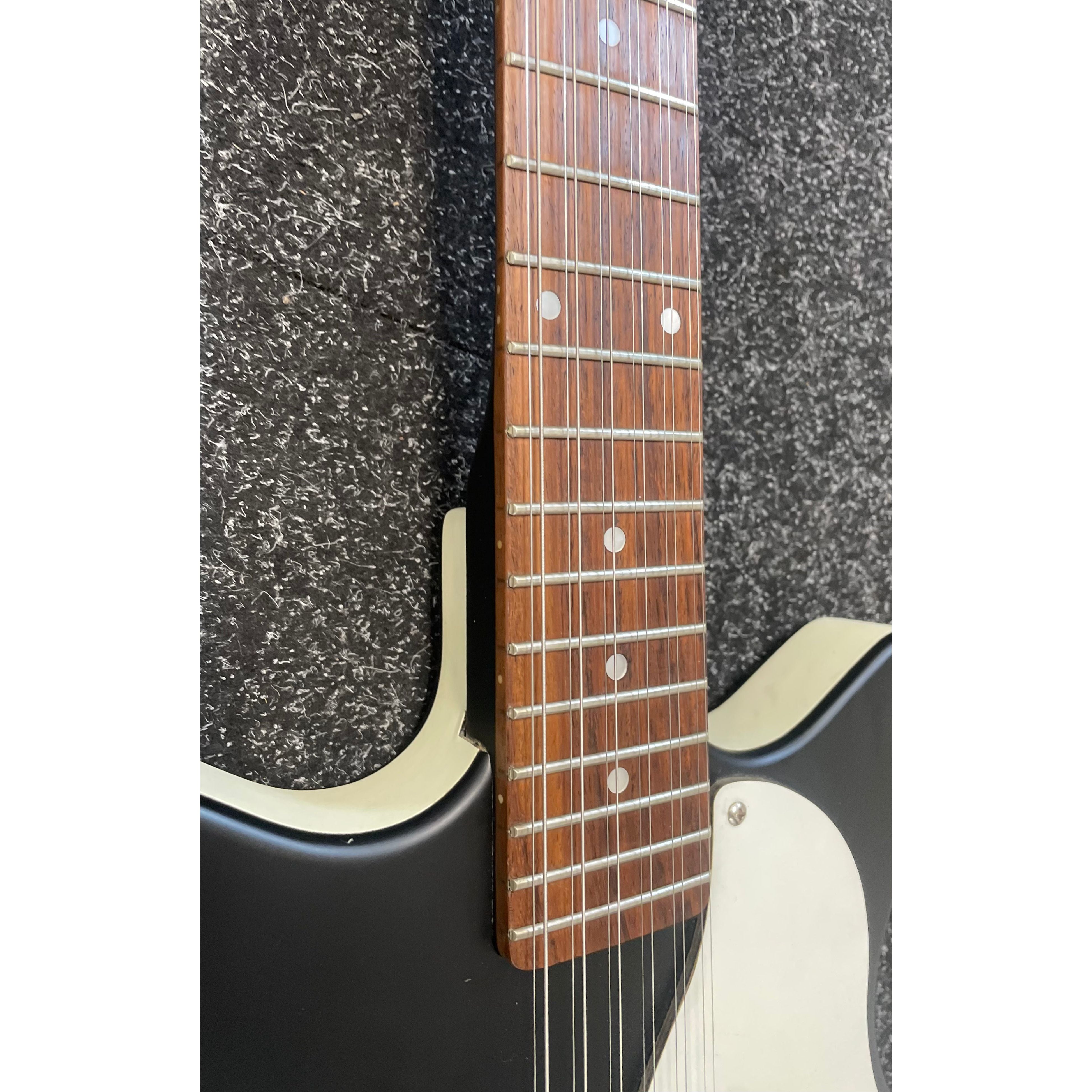 Danelectro DC59 12 String Electric Guitar in Satin Black Finish Pre-Owned