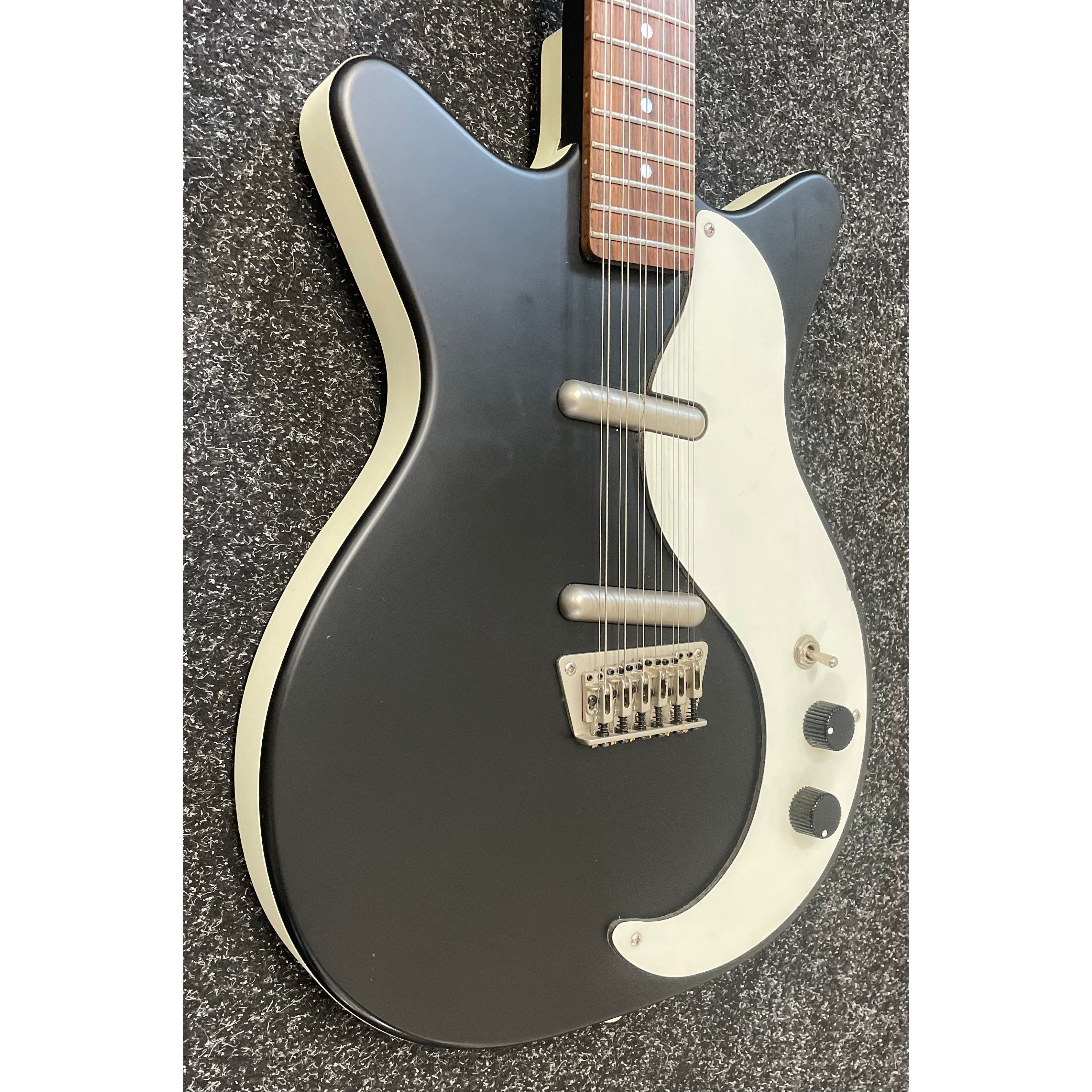 Danelectro DC59 12 String Electric Guitar in Satin Black Finish Pre-Owned